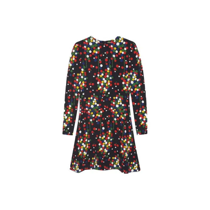 Wednesday's Girl cami mini Acne dress with long sleeve T-shirt layer in leopard