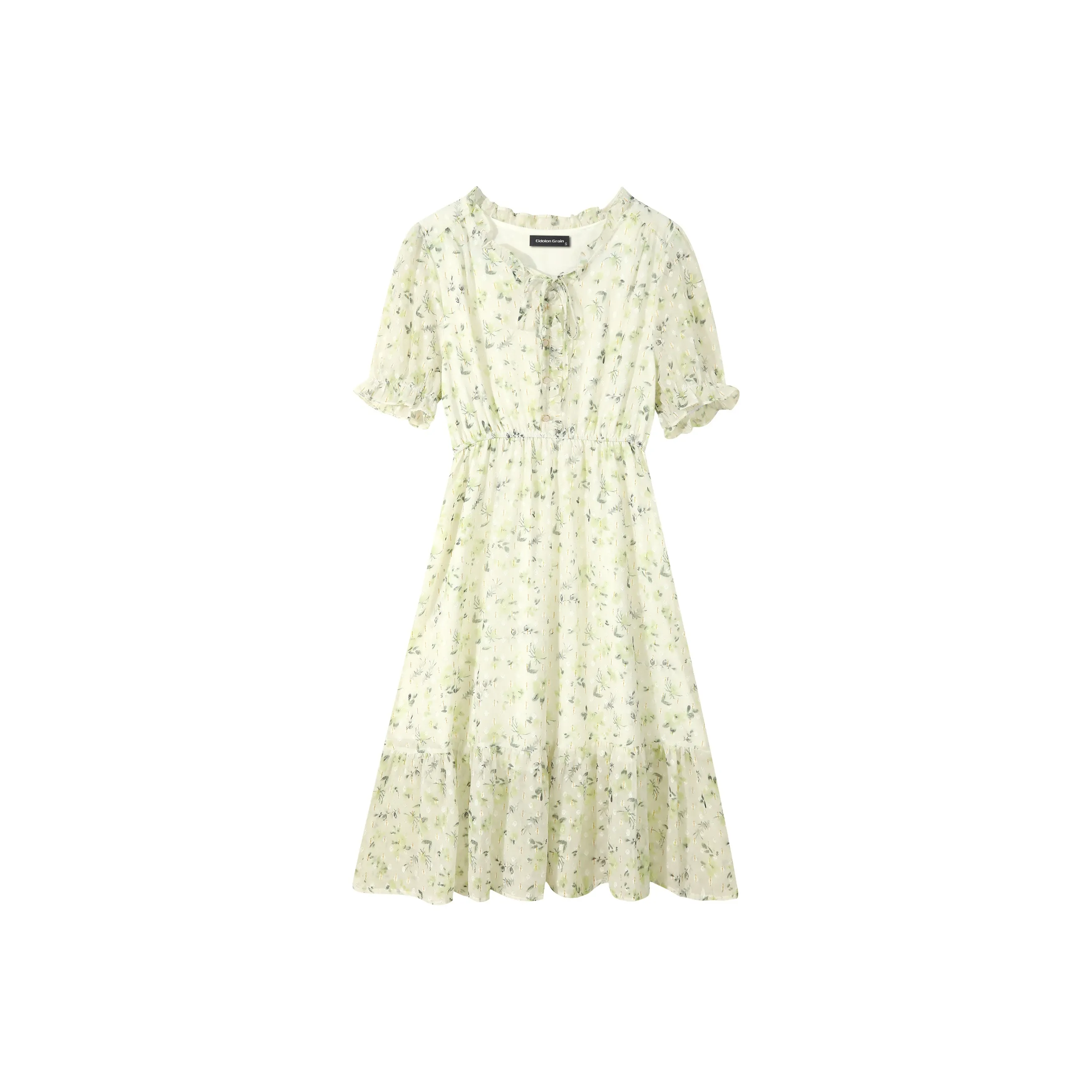 EIDOLON GRAIN Slip Dress Women's Green Flower