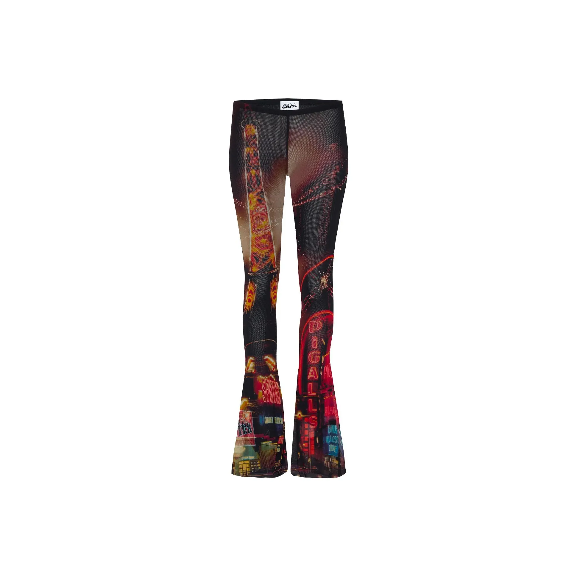 Jean Paul Gaultier Pigalle Mesh Flare Trouser 'Black/Red/Orange/Blue'