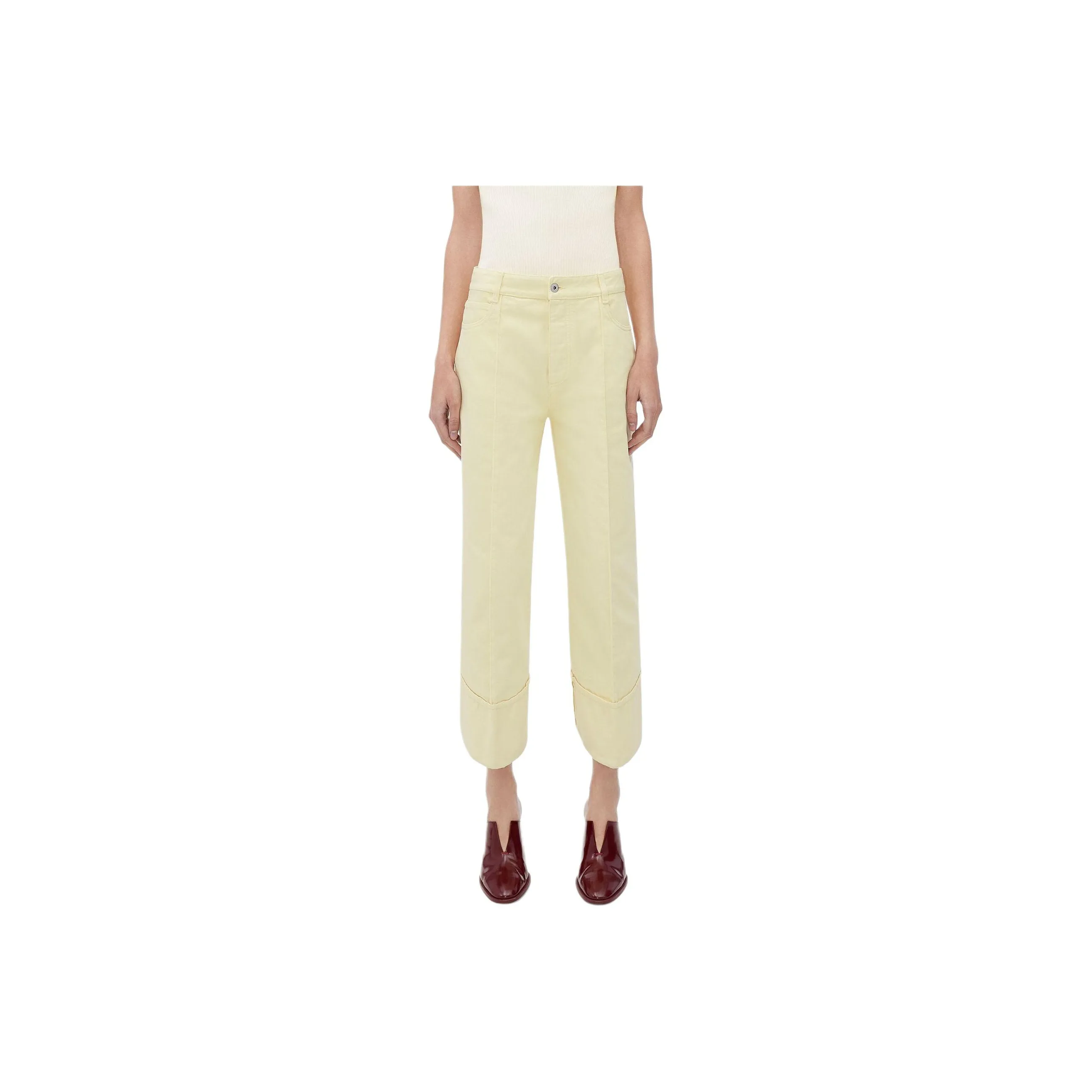 Bottega Veneta SS24 Jeans Women's Banana Color