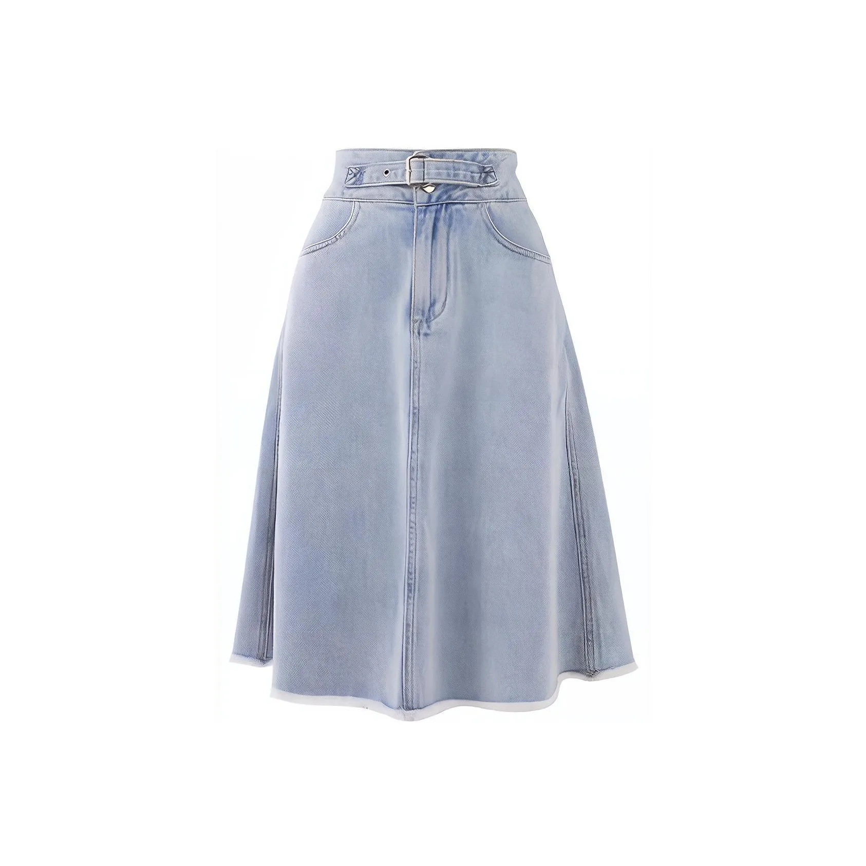 SOON FLOWER Деним Длинный Юбка Женские Светло-Синий