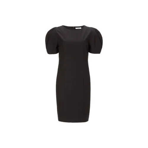 MOLLIOLLI Black Женские Короткие Платья с Рукавами
