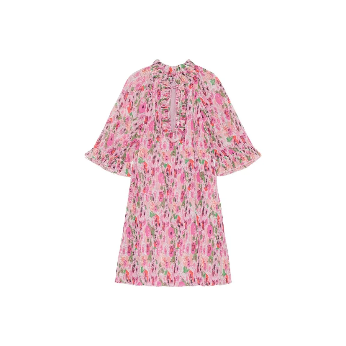 GANNI Short Sleeved Dresses Women's Pink