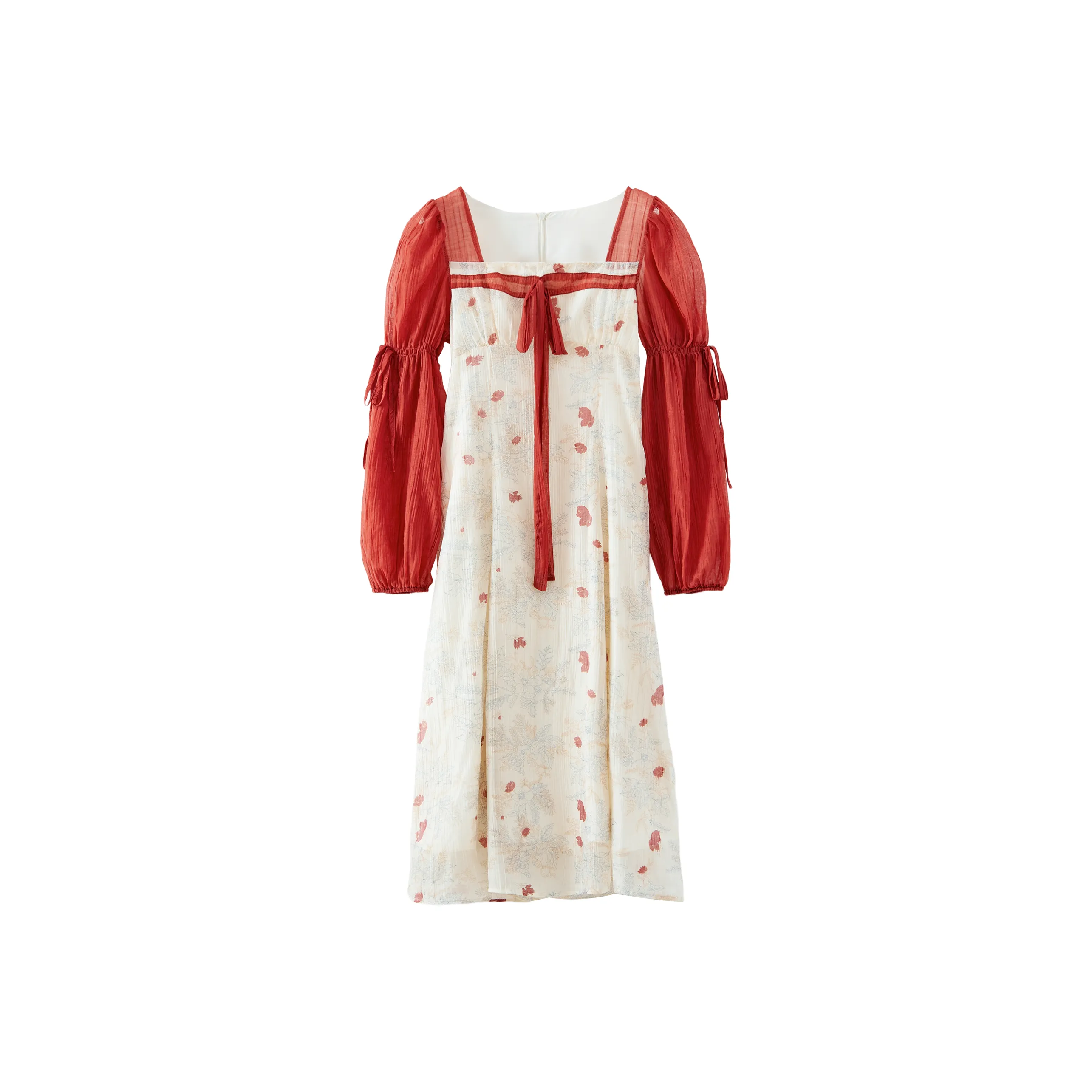 IQC Длинное платье с длинными рукавами женское красное