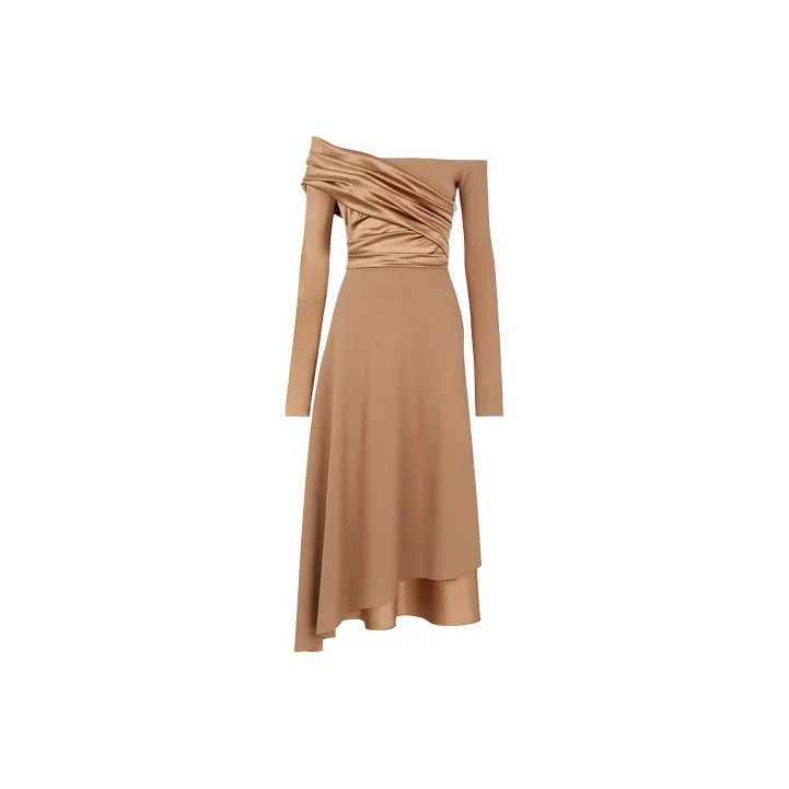 FENDI FW21 Long Sleeved Dresses Women's Brown