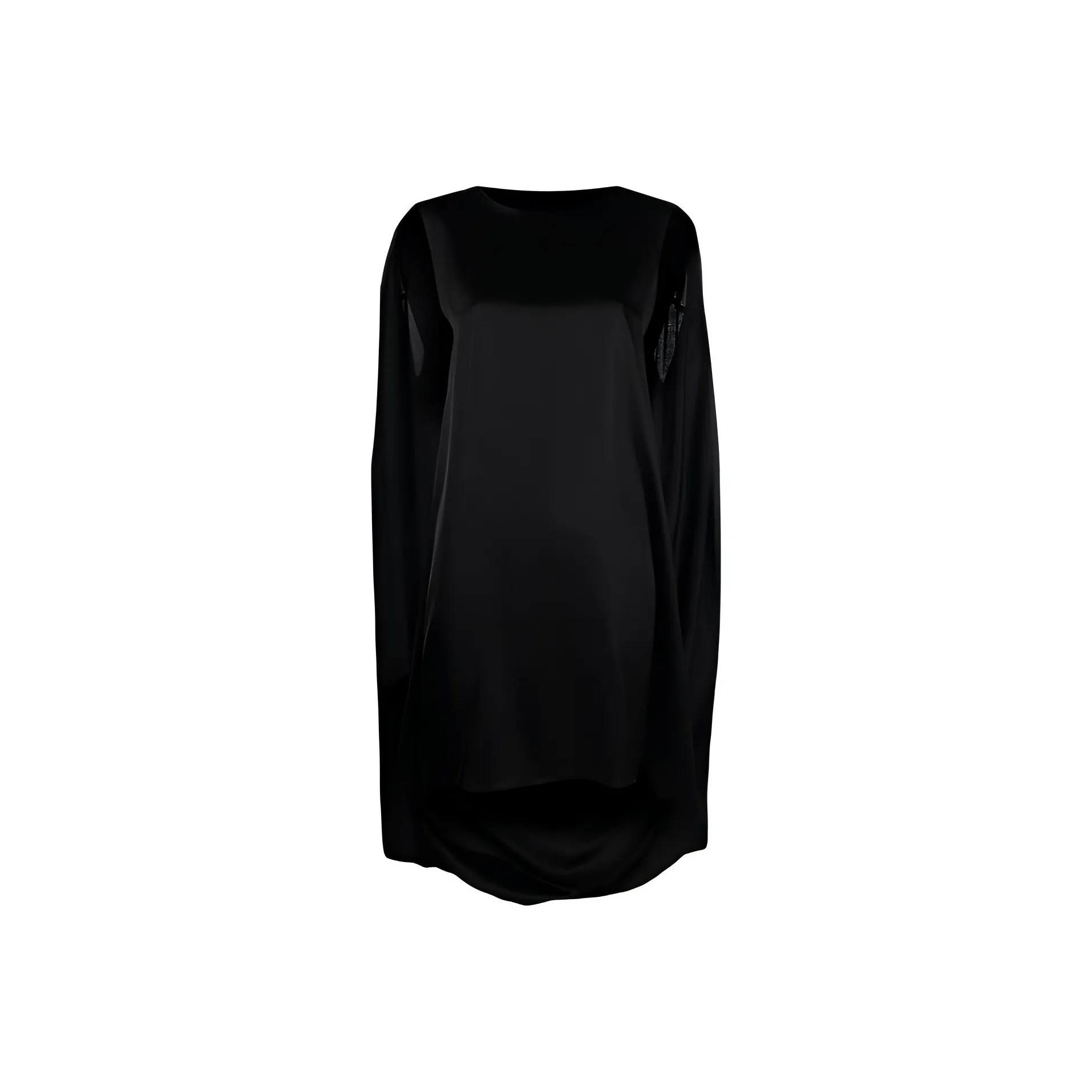 MM6 Maison Margiela Cape Detailed Crewneck Sleeveless Dress