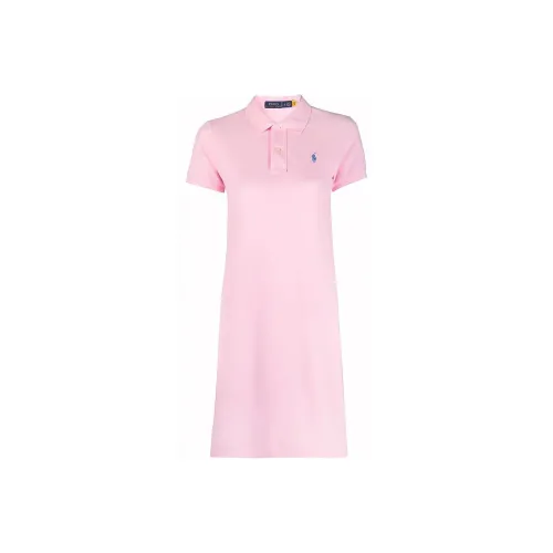 Polo Ralph Lauren Polo Pony Розовый Женские Короткие Платья с Рукавами