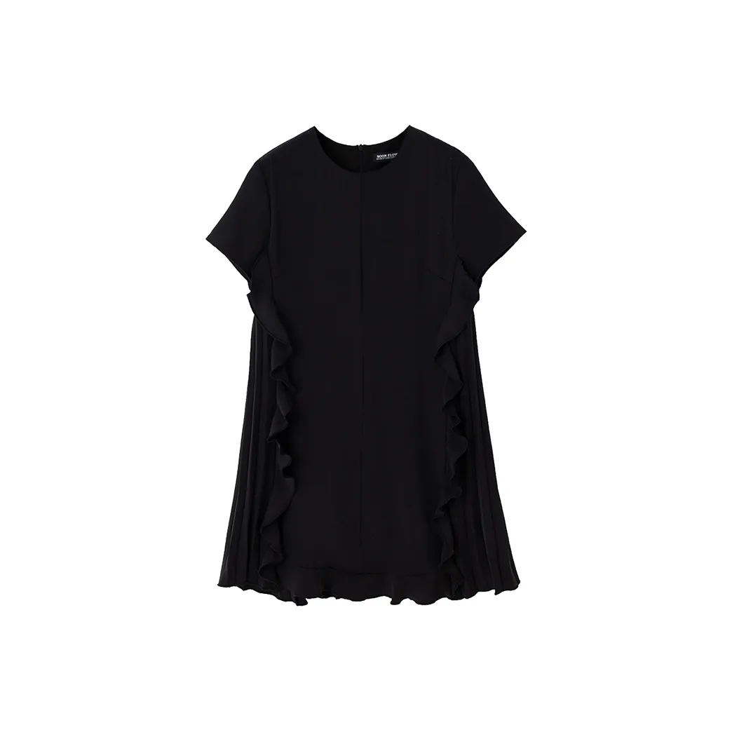 SOON FLOWER Short Sleeved Dresses Women's Black