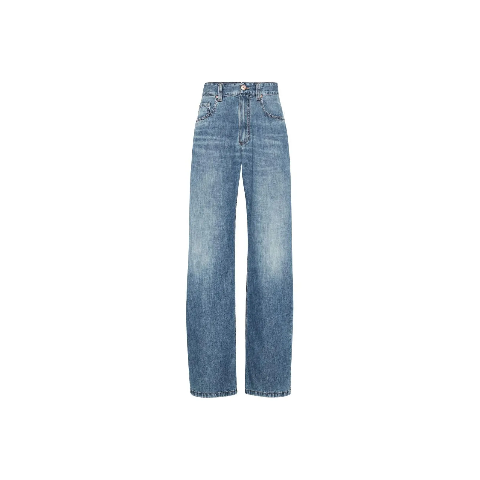 Brunello Cucinelli Logo Patch Boyfriend Jeans