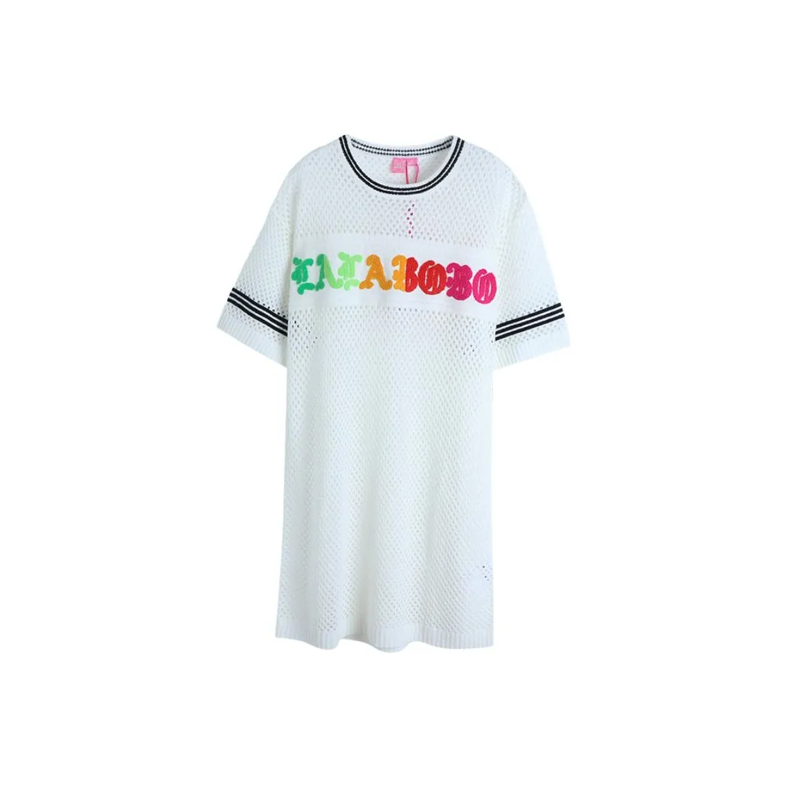 LALABOBO Короткое платье с короткими рукавами женское цвет экрю