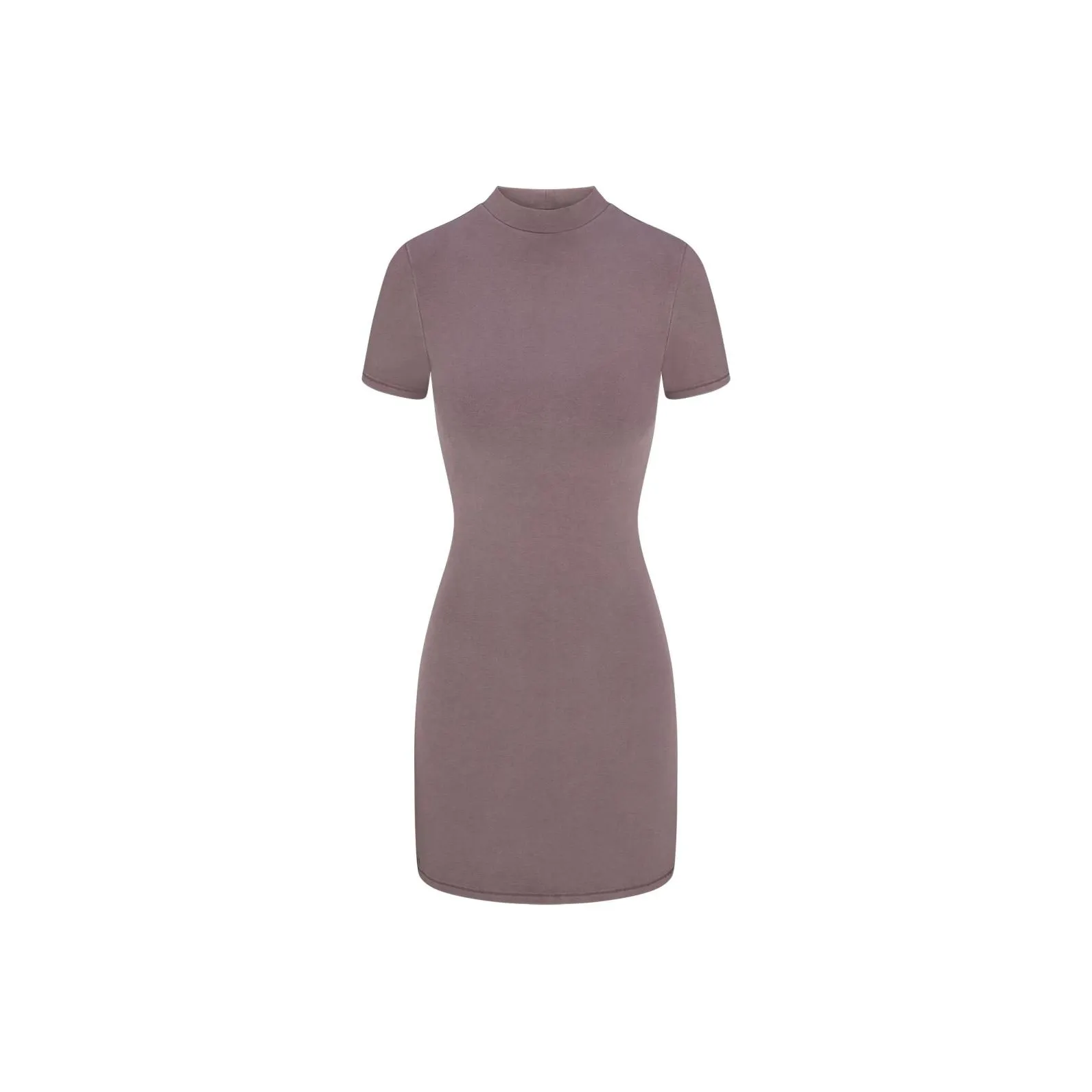 SKIMS SS24 Summer Collection OUTDOOR MOCK NECK MINI DRESS Short Sleeved Dress Women's ZINC/Zinc