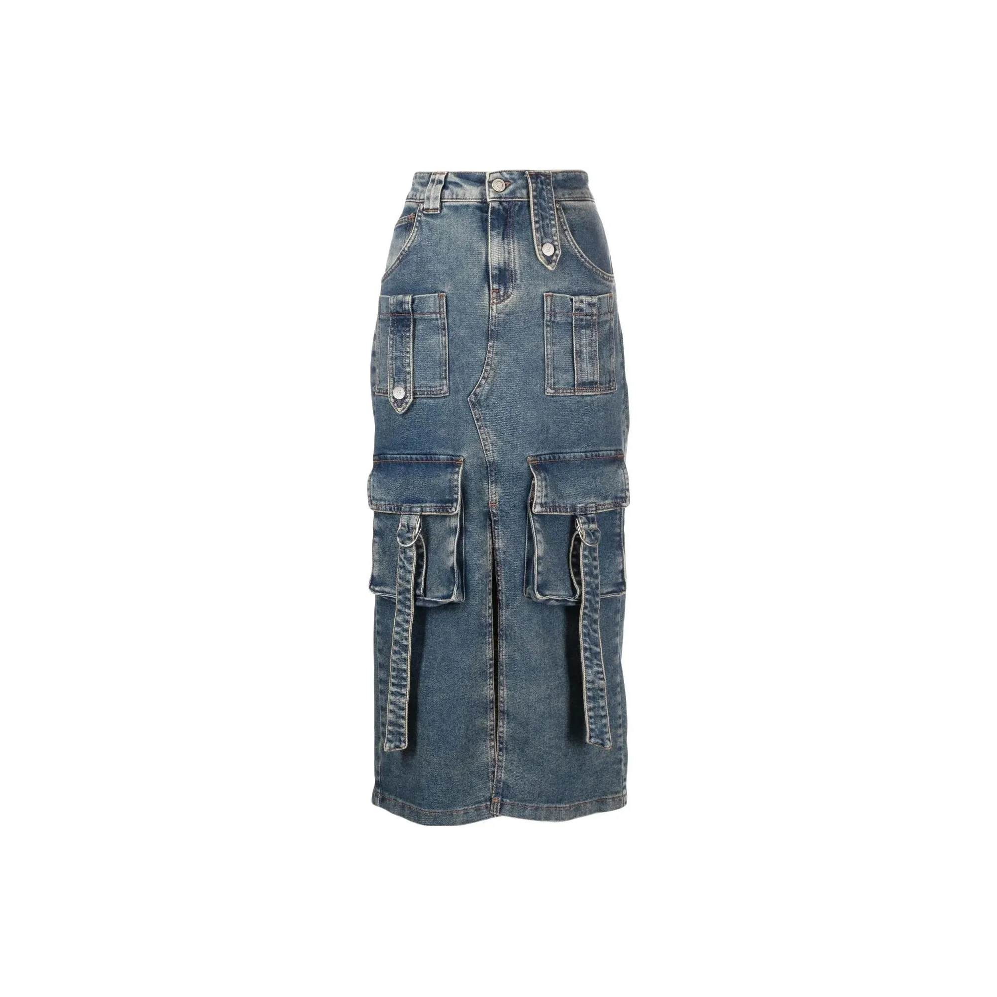 Blumarine Denim Cargo Skirt