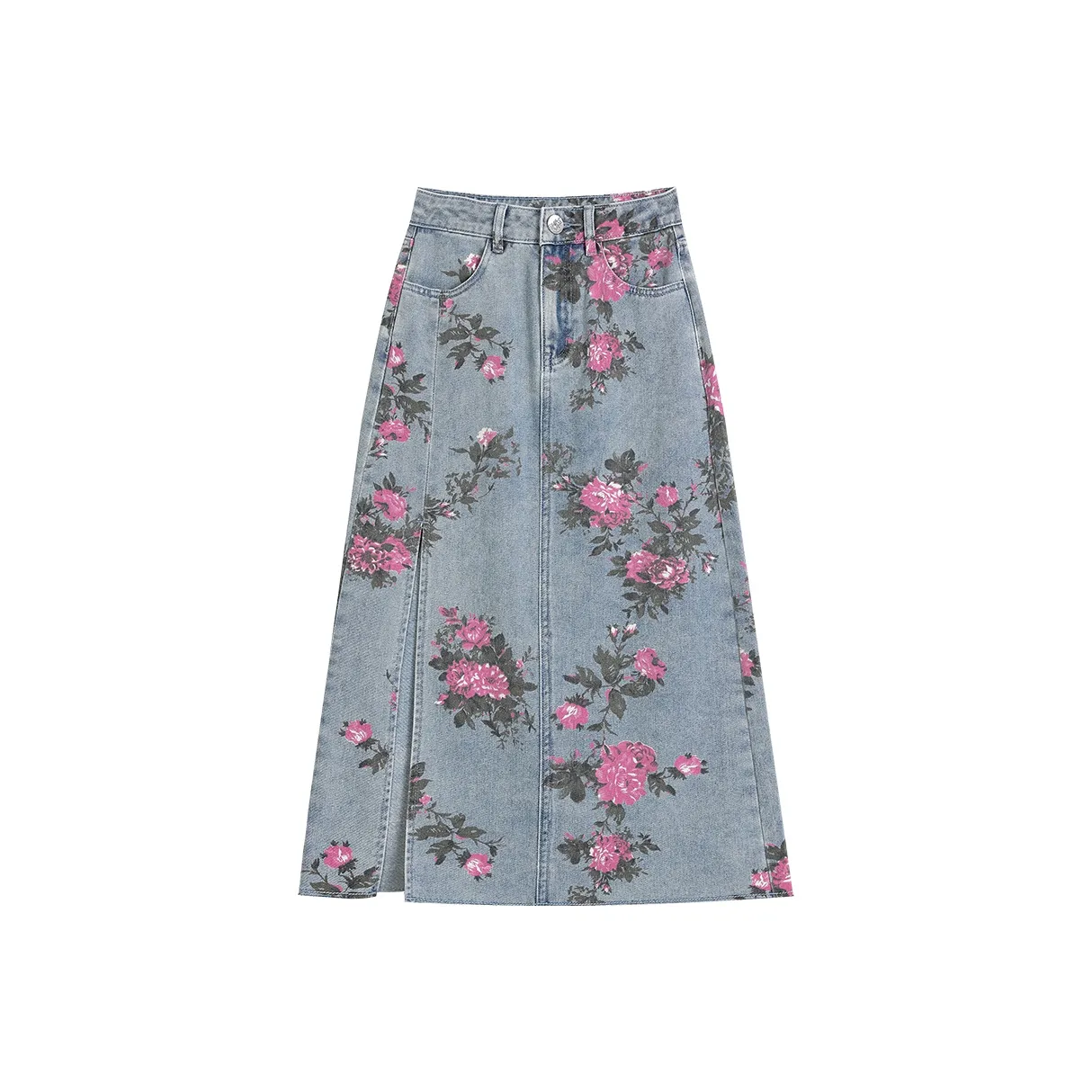 ELF SACK Denim Long Skirt Women's Blue