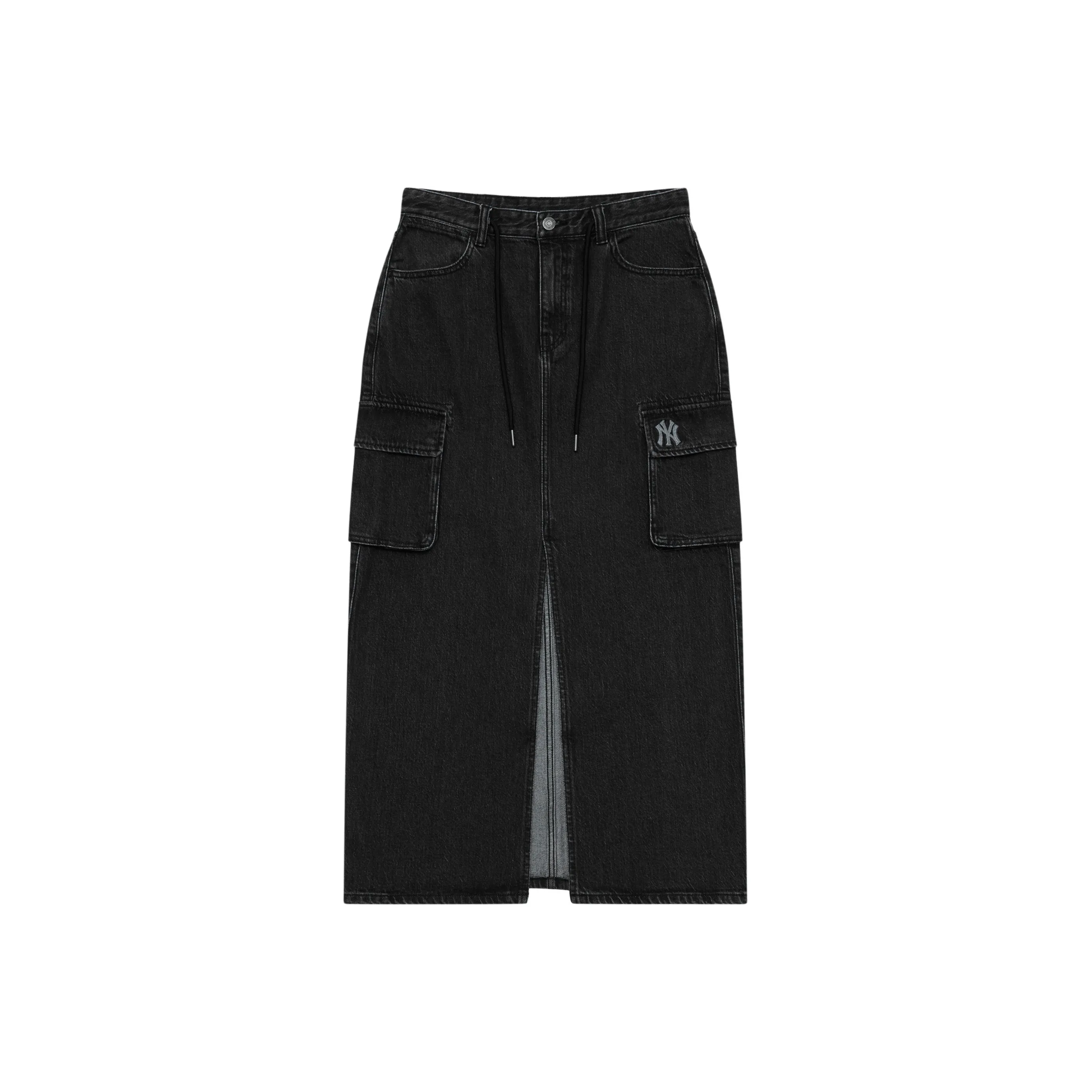 MLB New York Yankees Basic Collection 24FW Denim Long Skirts Women's Black