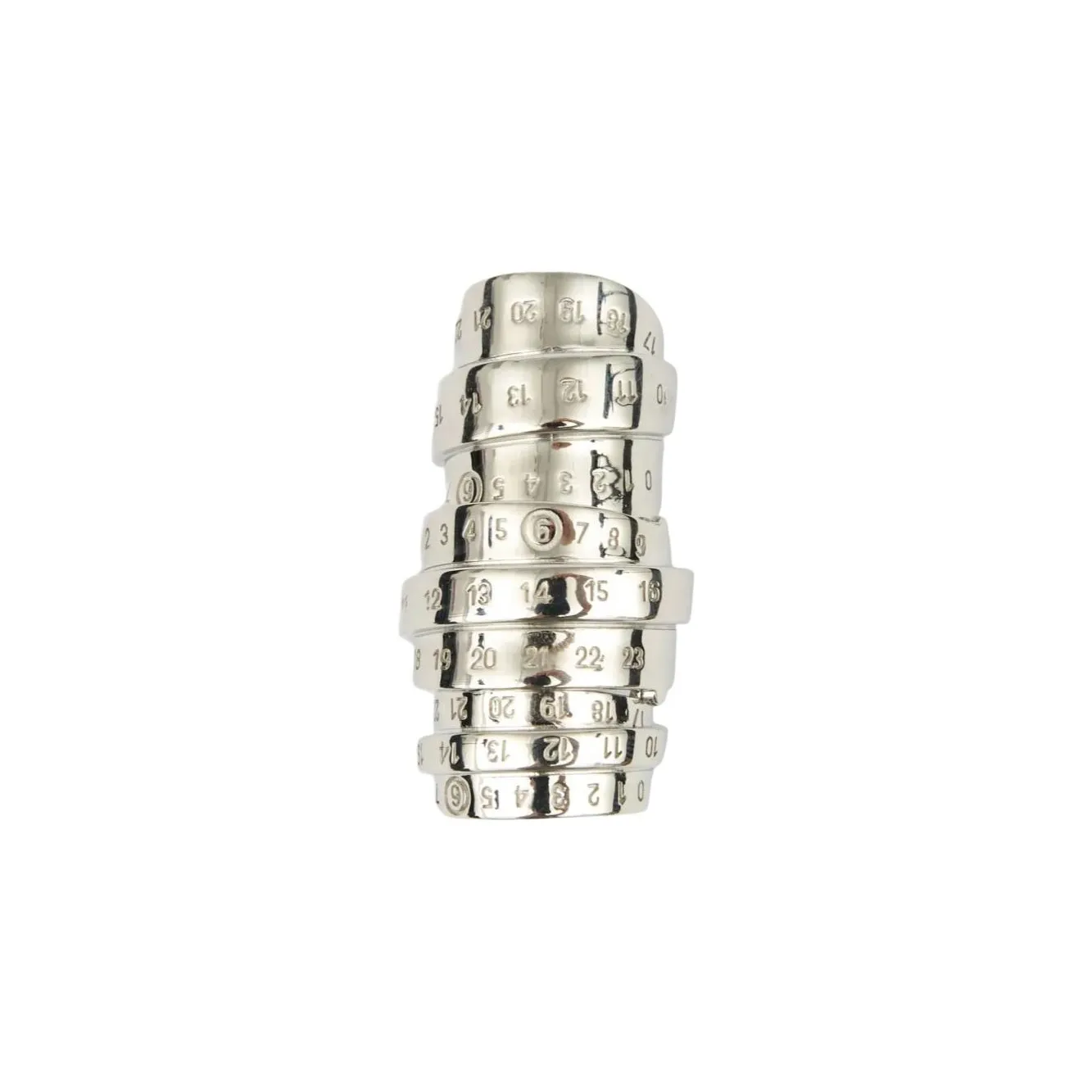 MM6 Maison Margiela Signautre Numbers Polished Finish Ring