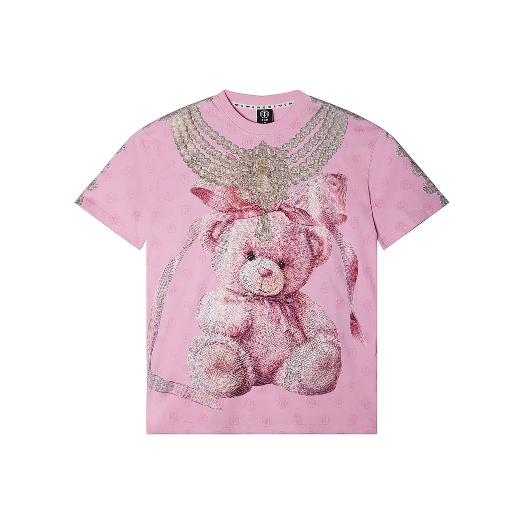 TCH Короткий рукав Платье Женское Розовое