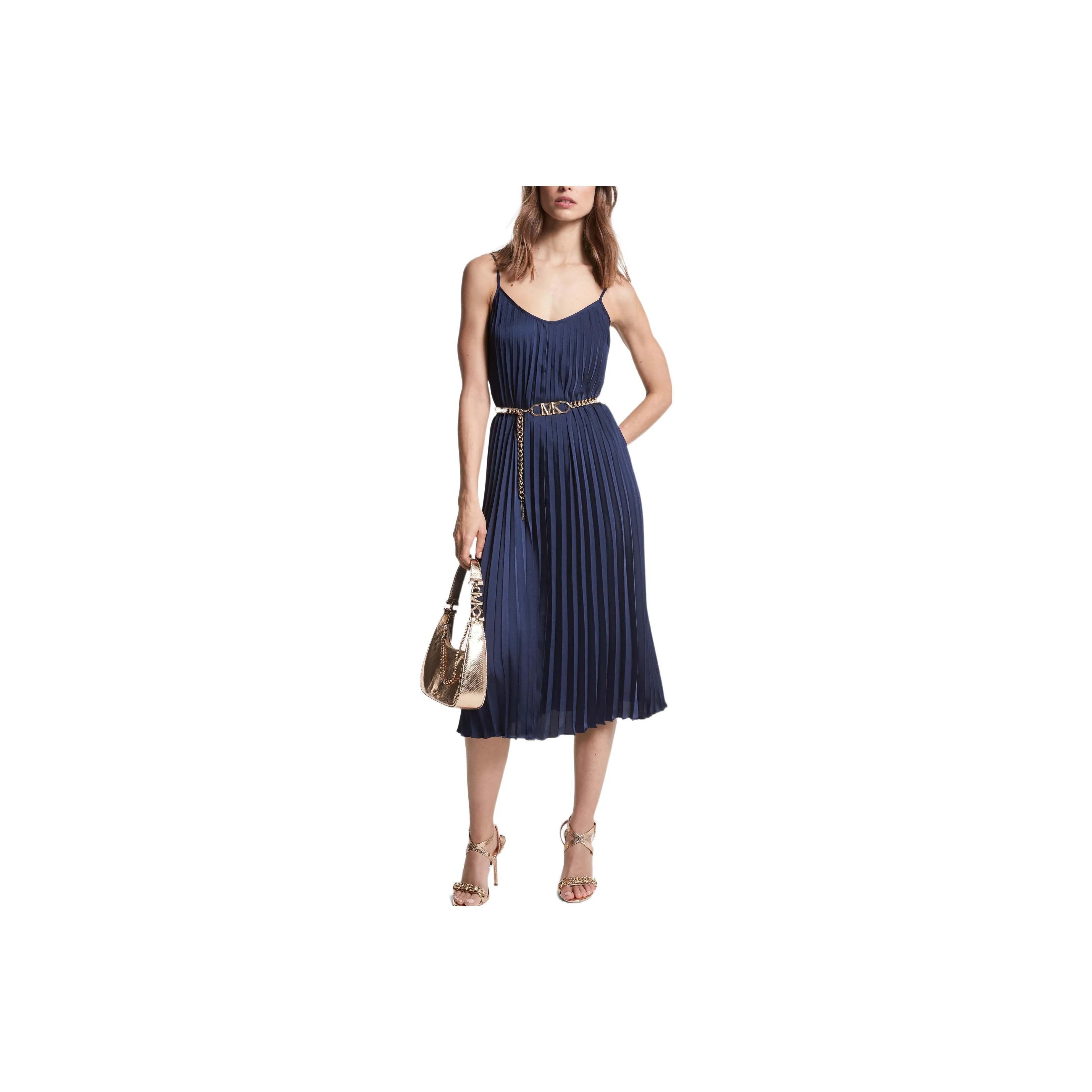 MICHAEL KORS Pleated Slip Dress