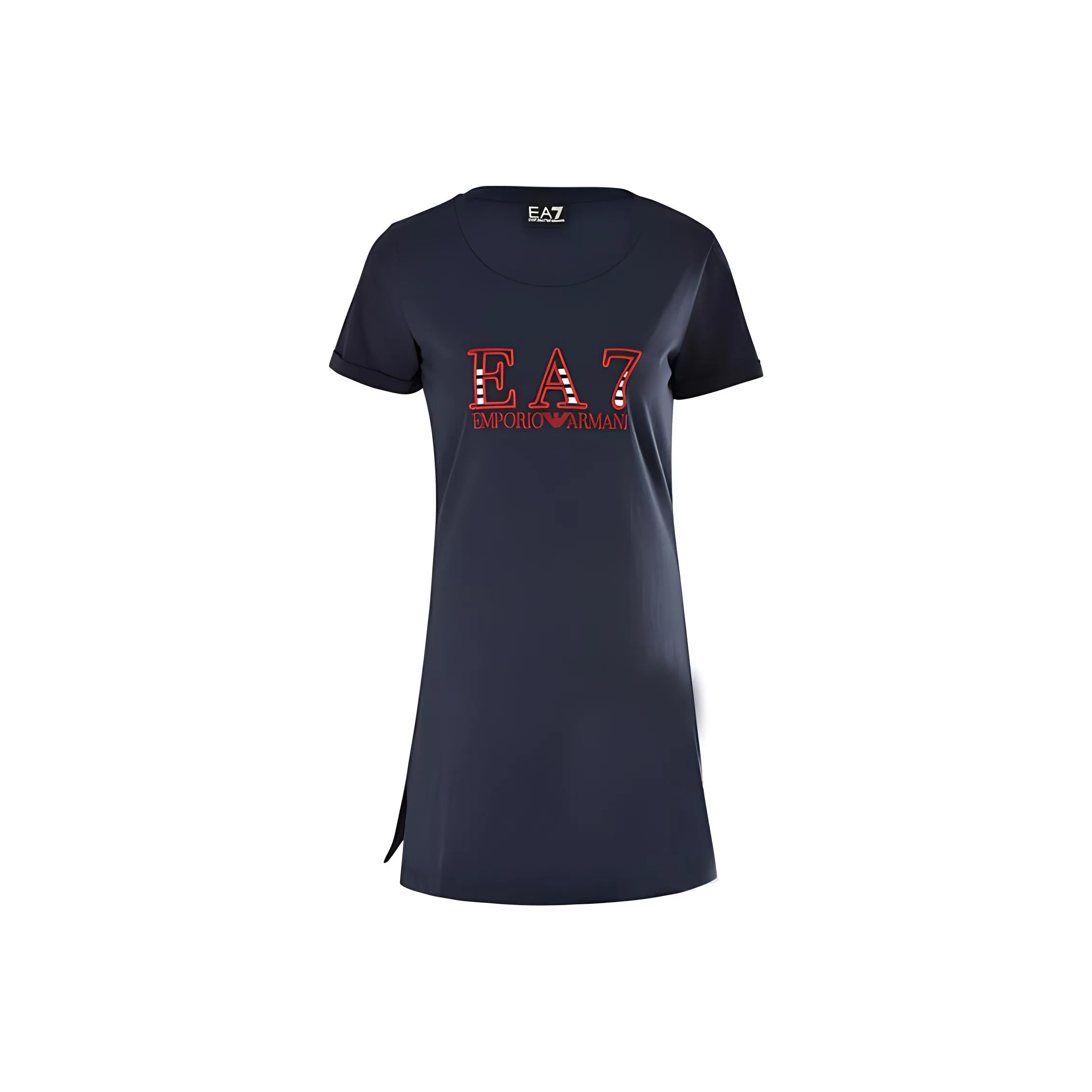 EMPORIO ARMANI EA7 Short Sleeved Dresses Women's Blue
