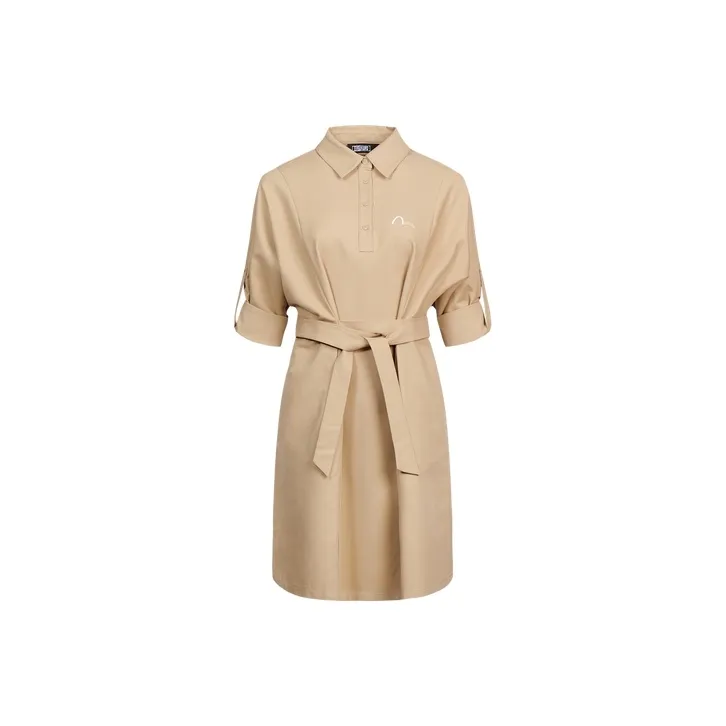 EVISU Short Sleeved Dress Women's Apricot