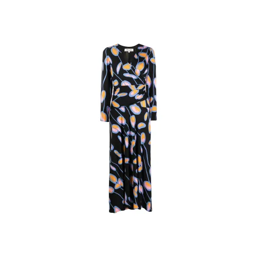Diane von Furstenberg Black Женские Длинные Рукава Платья