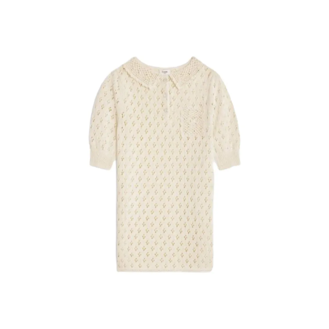 CELINE Mini Dress In Pointelle Cotton