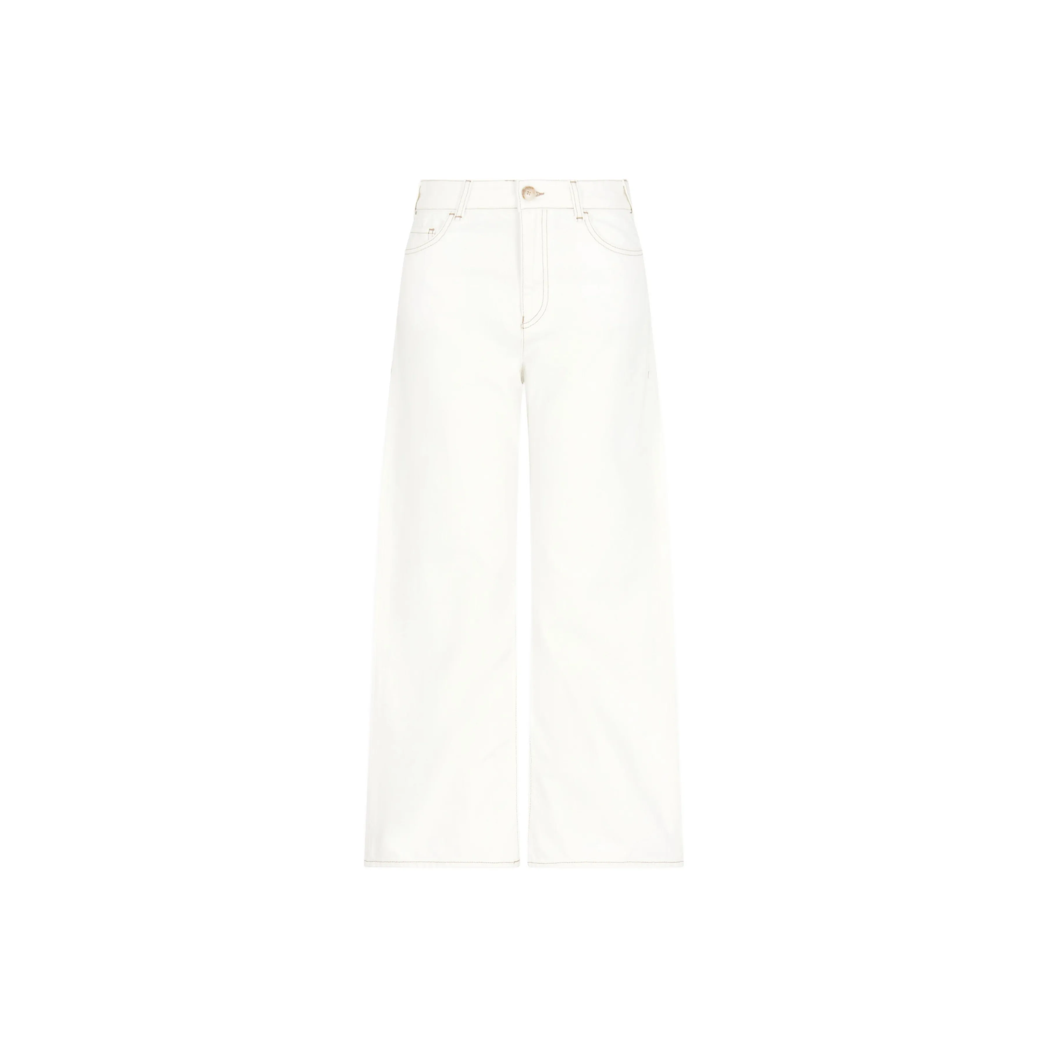 EMPORIO ARMANI J33 Mid rise Cropped Wide leg Jeans In Garment dyed Bull