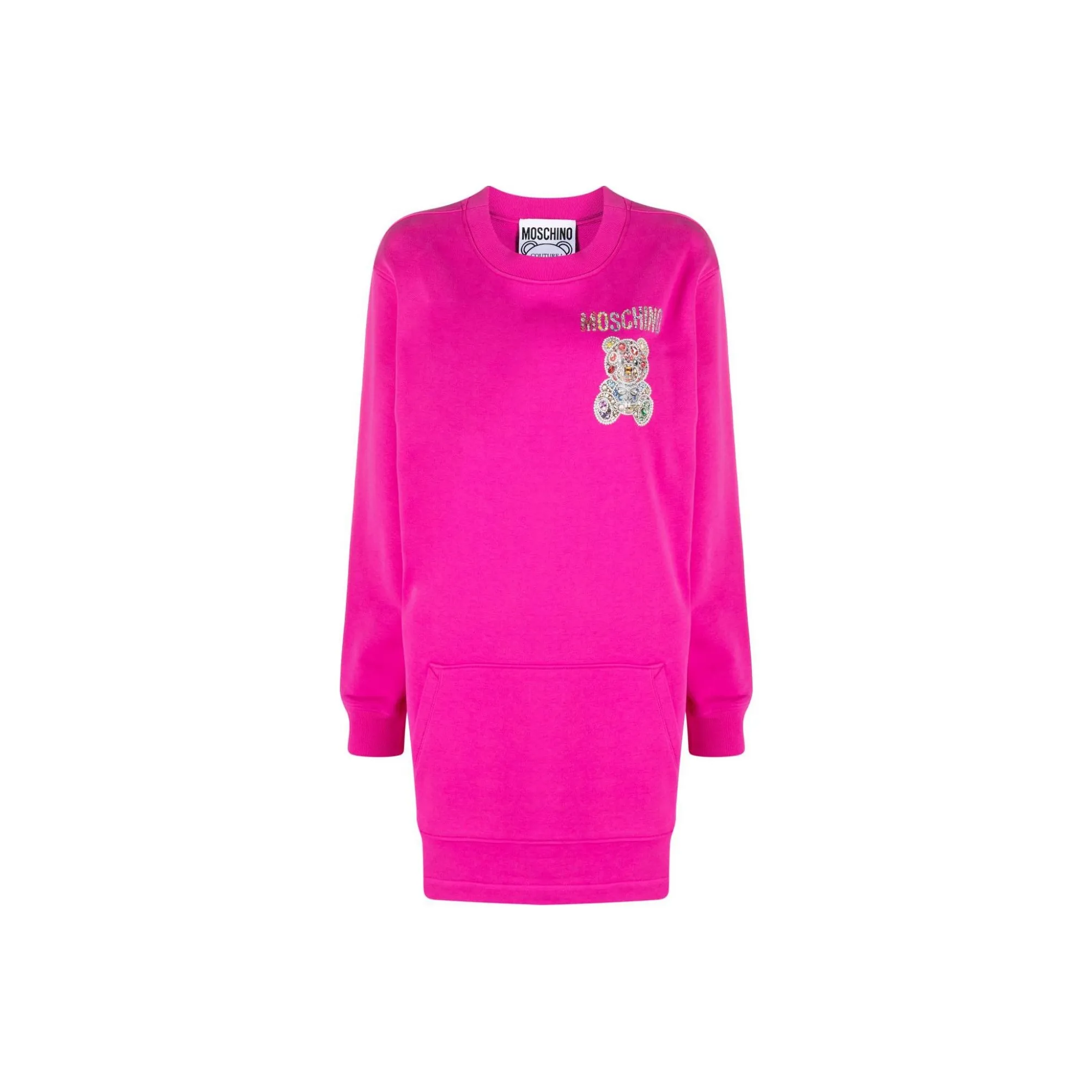MOSCHINO Teddy Bear embellished Sweatshirt Dress
