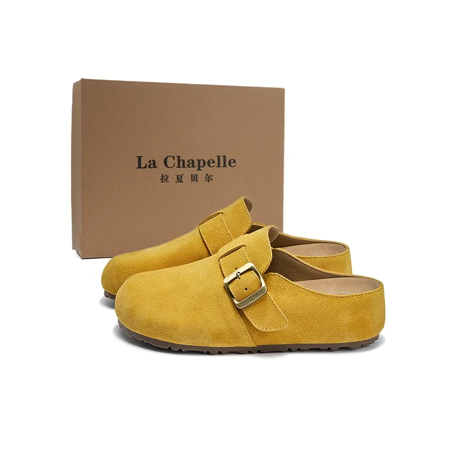 La Chapelle Abrasion Resistant Closed Toe Birkenstock Shoes Women's Yellow