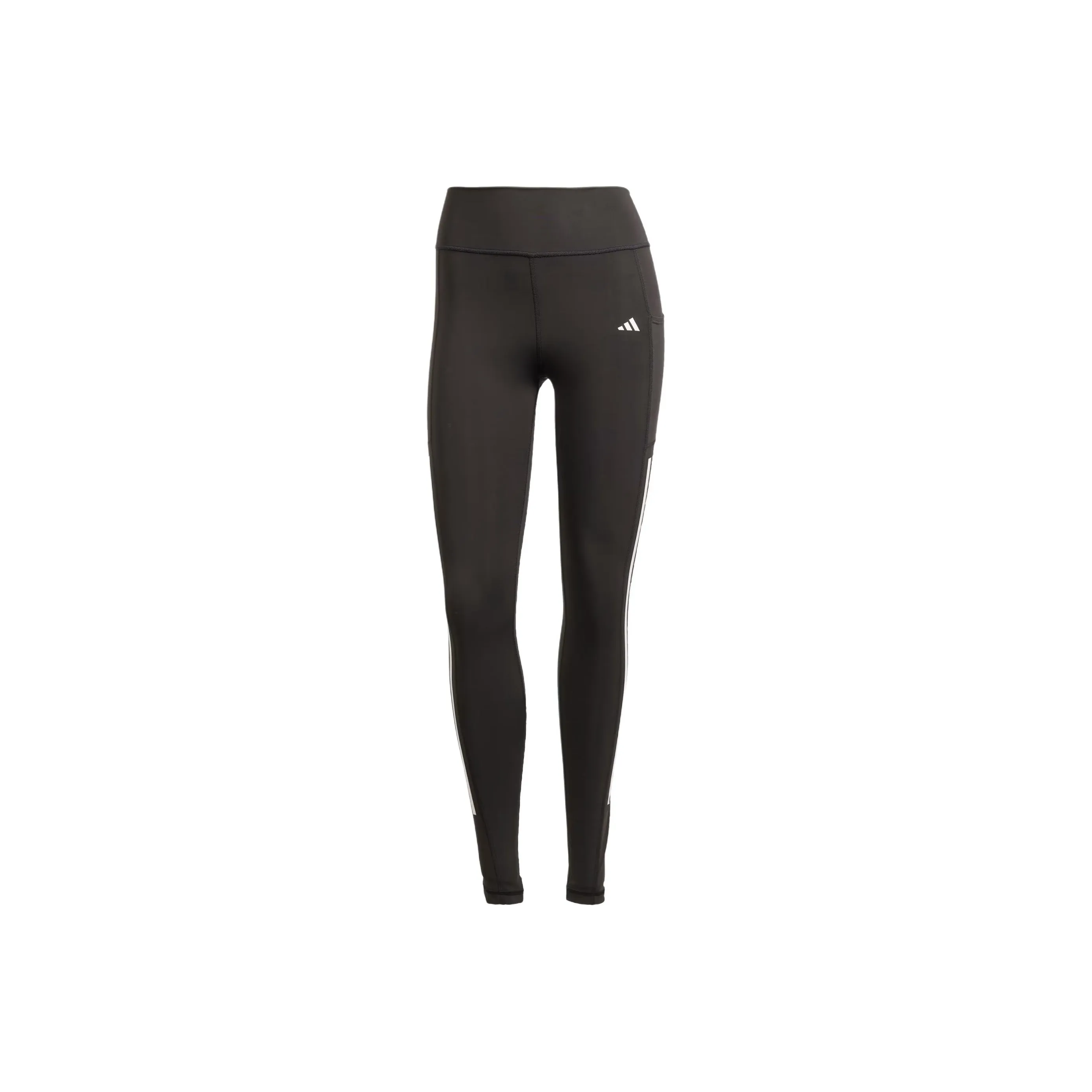 Adidas Free Shipping With AdiClub Optime 3 Stripes Full Length Leggings