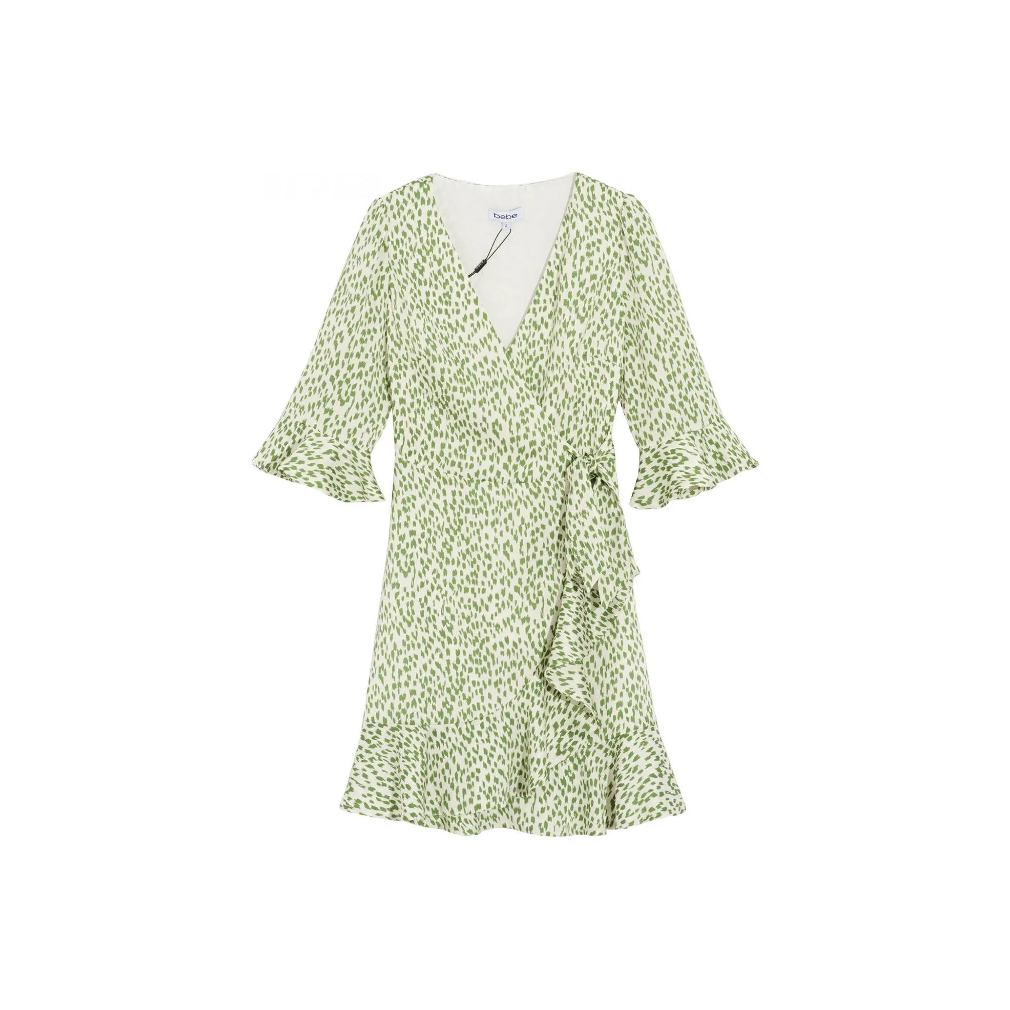 Bebe Short Sleeved Dress Women's Green