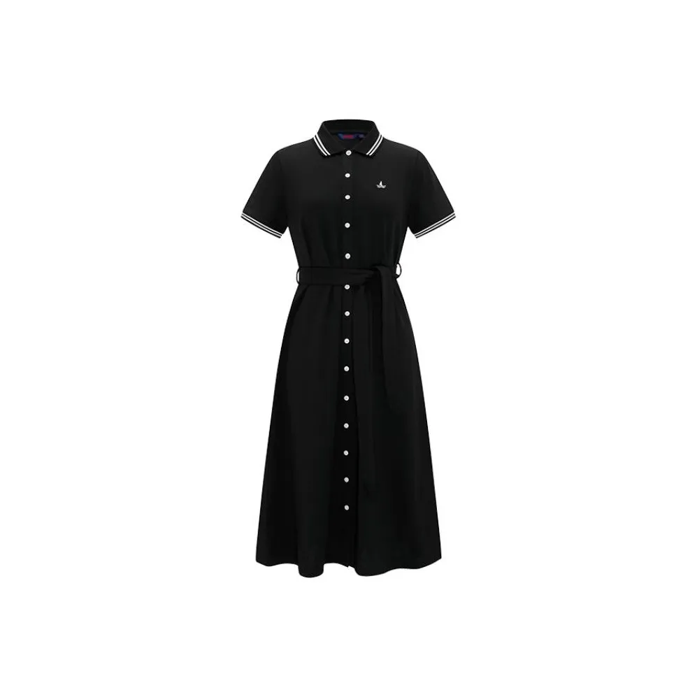 NAVIGARE Короткий рукав Платье Женское Ночной черный