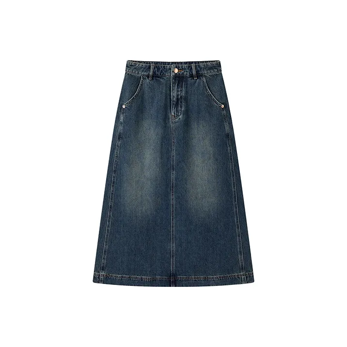 PEACEBIRD Деним Длинный Юбка Женские