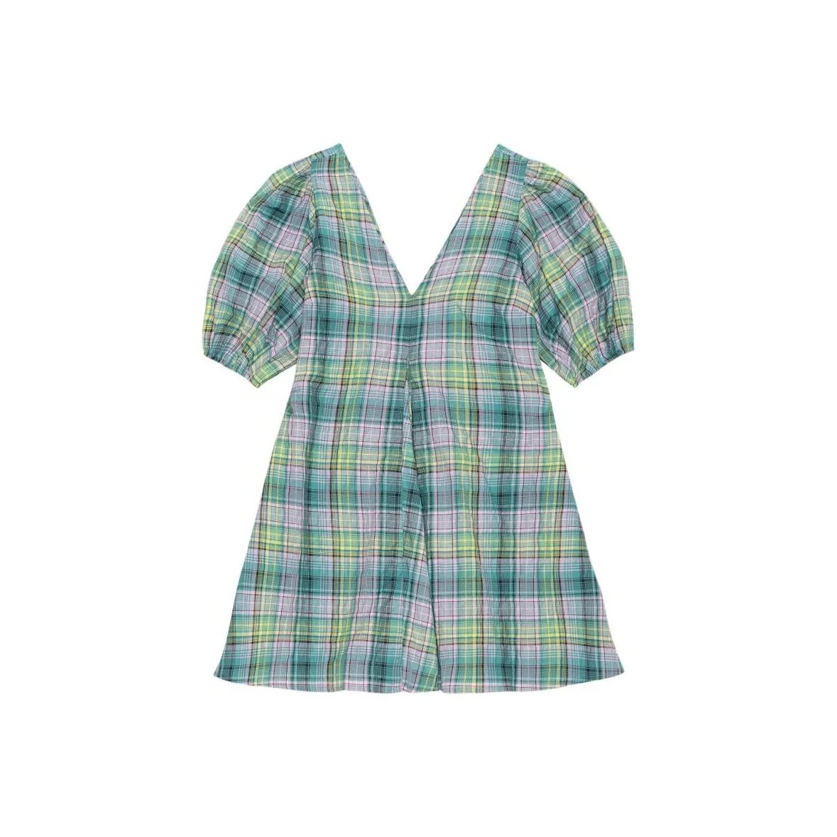 GANNI Короткое платье с короткими рукавами женское