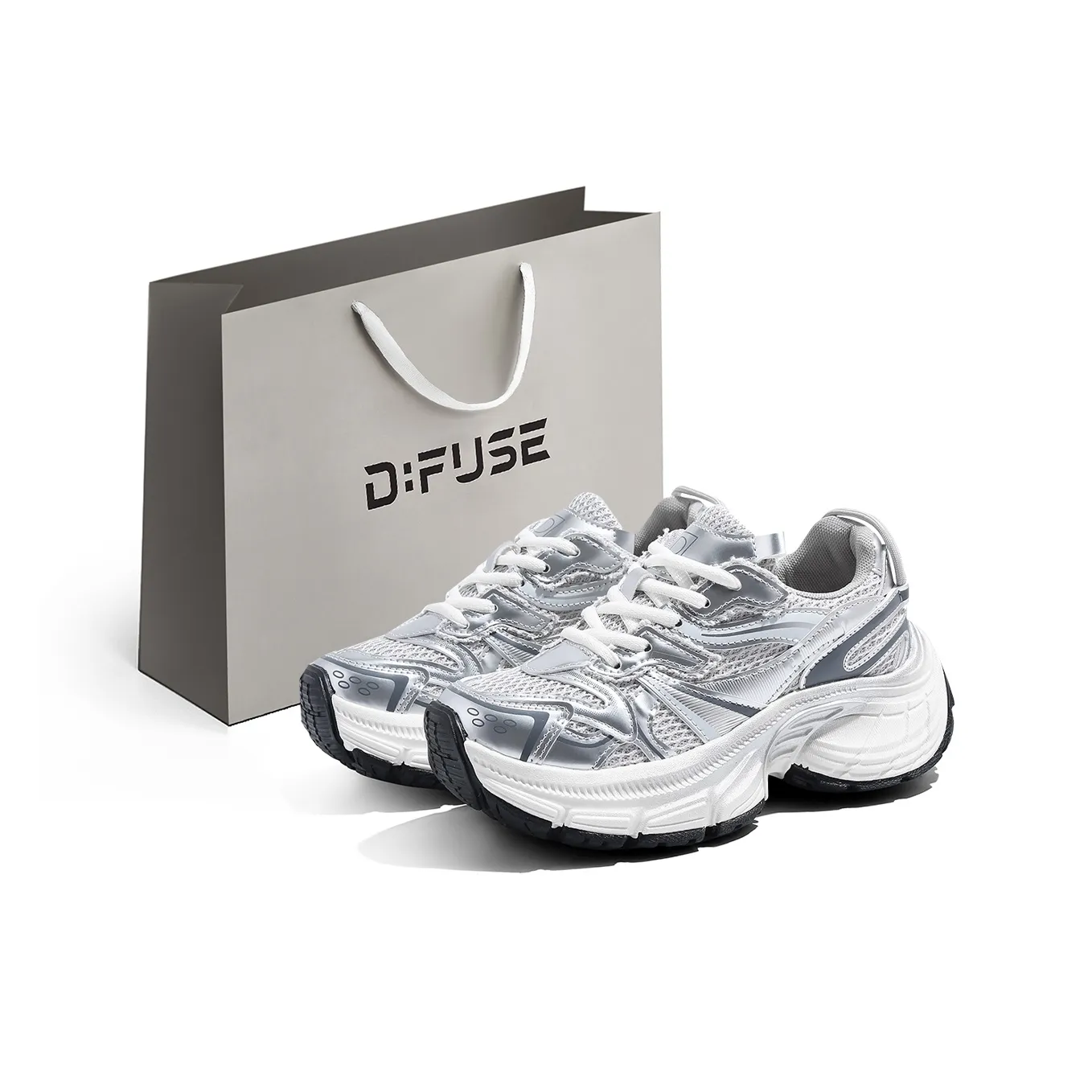 D Fuse SCANDINAVIA массивные кроссовки женские серебряные