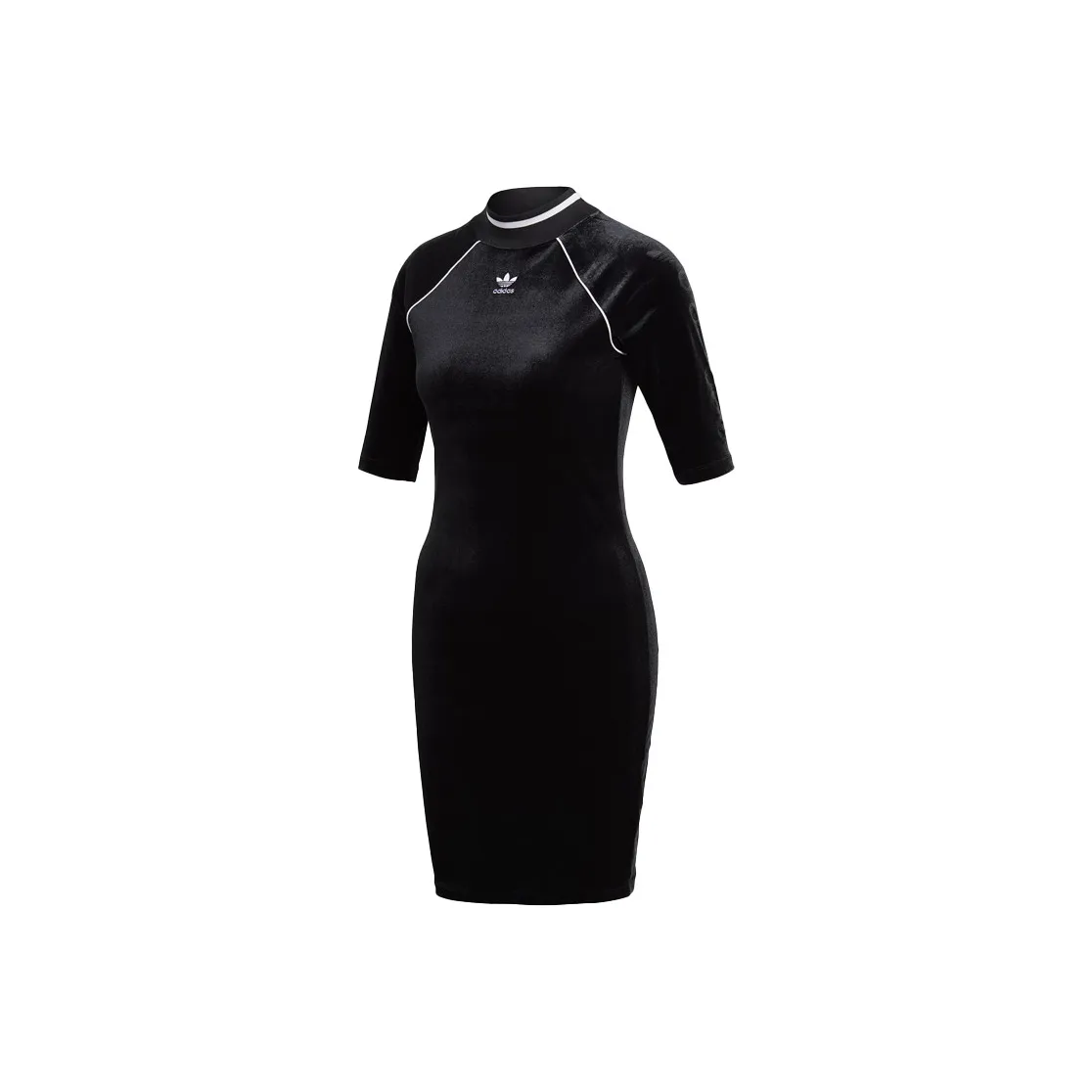 Adidas Originals Короткий рукав Платье Женское Черное