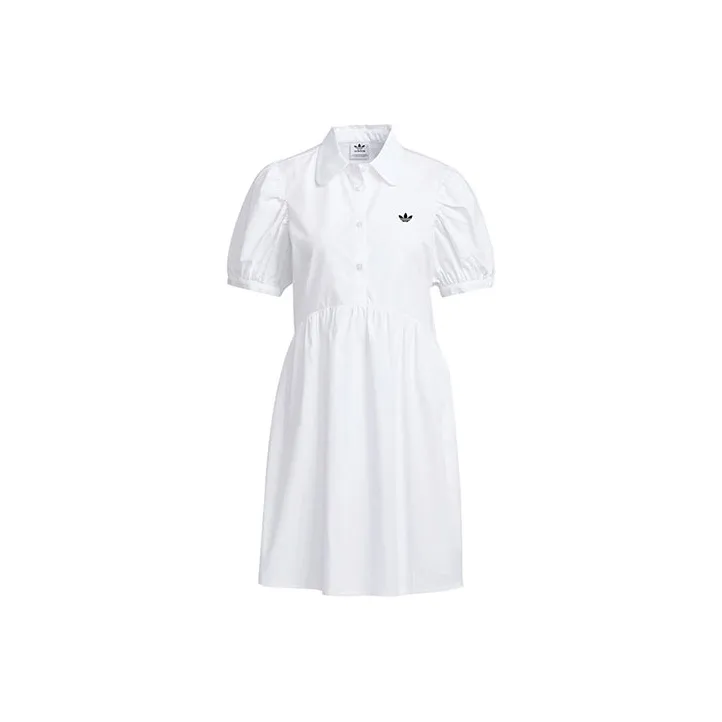 Adidas Originals Short Sleeved Dresses Women's White