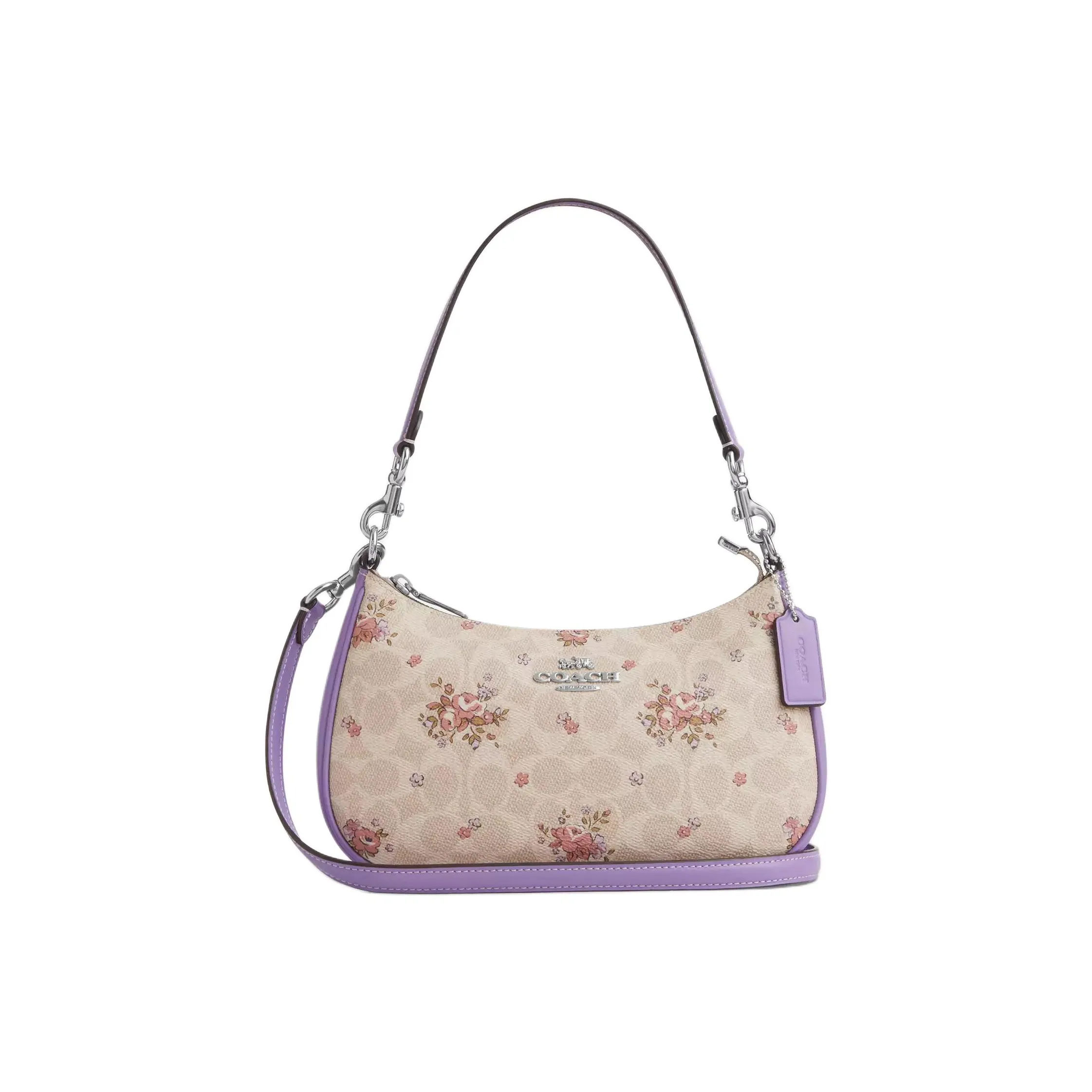 COACH Teri Покрытый холст Сумка Сумка через плечо Женская Многоцветная