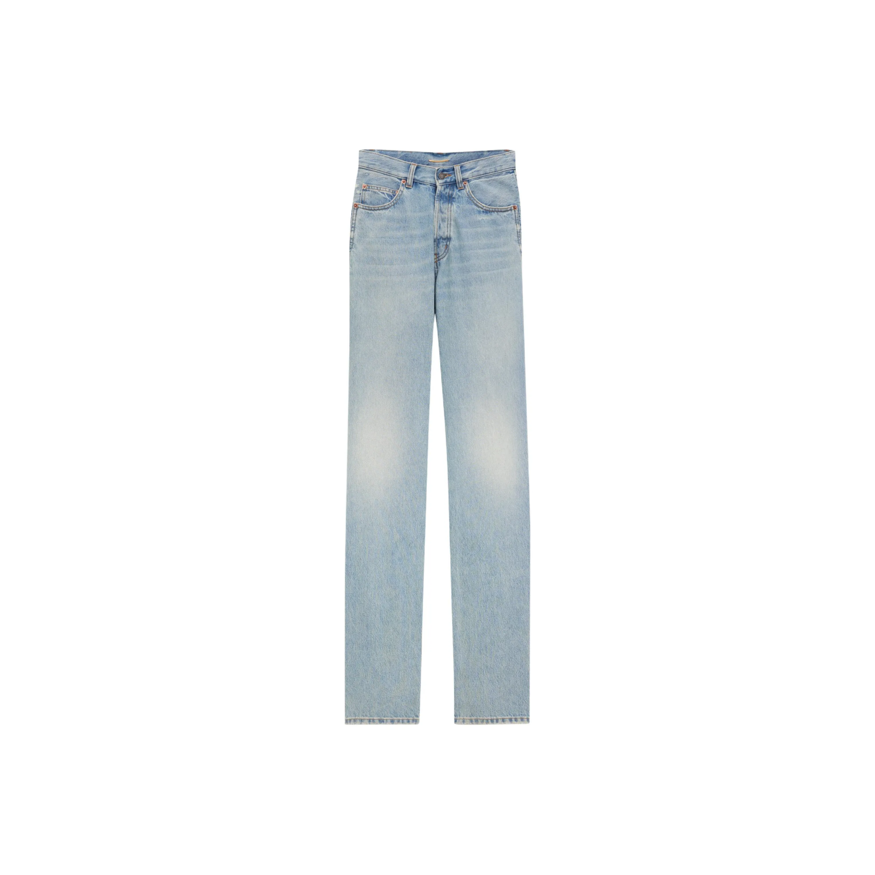 SAINT LAURENT V Waist Long Baggy Jeans