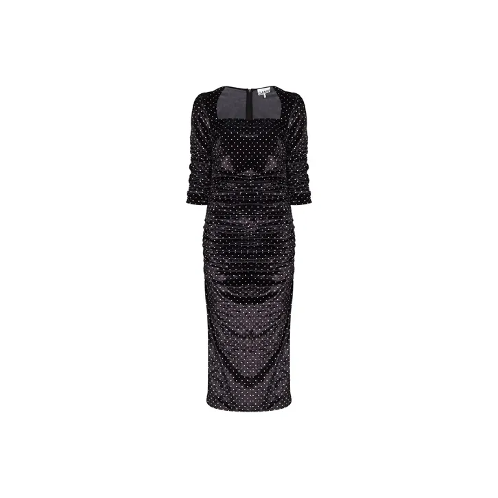 GANNI Long Sleeved Dresses Women's Black