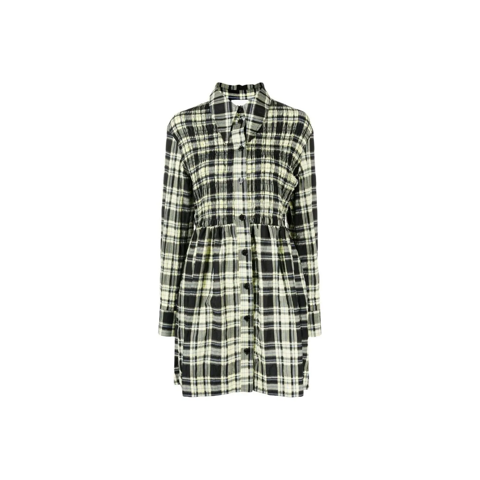 GANNI Зеленое Женское Длинное Платье с Рукавами