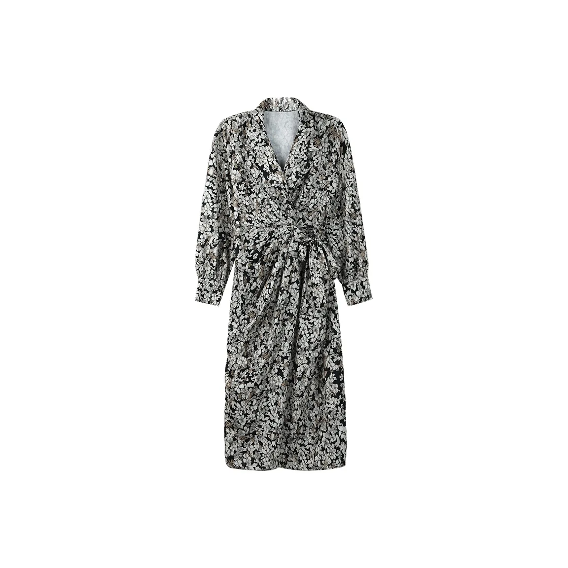 THE SEA LIFE Длинное платье с длинными рукавами женское мерцающий зеленый