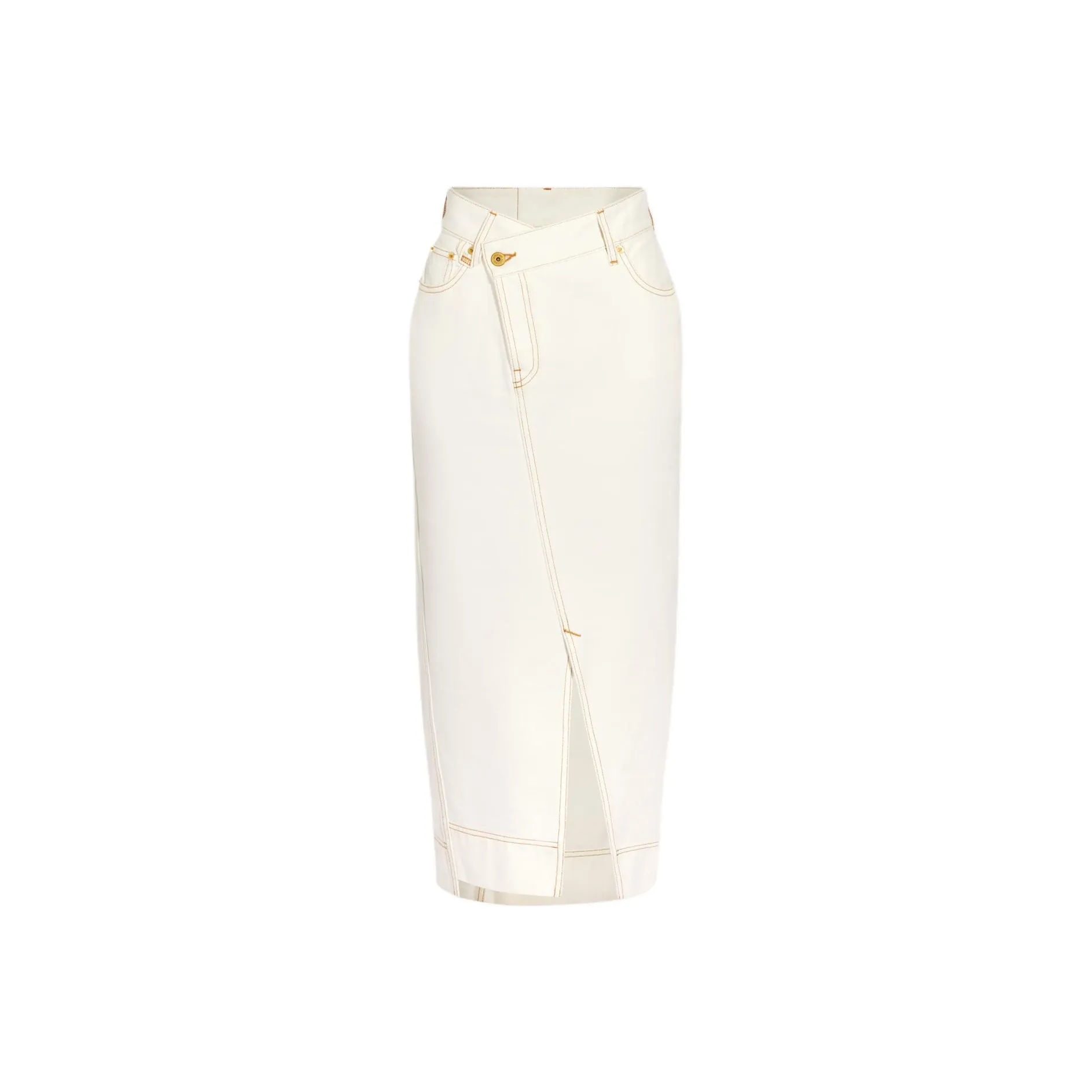 Jacquemus Asymmetric Jean Skirt