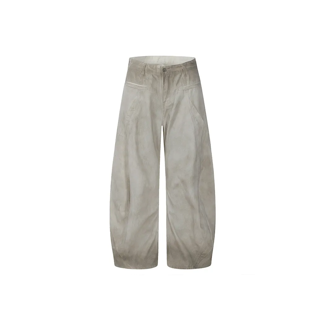 YIXIAOMO Jeans Unisex Dirty White