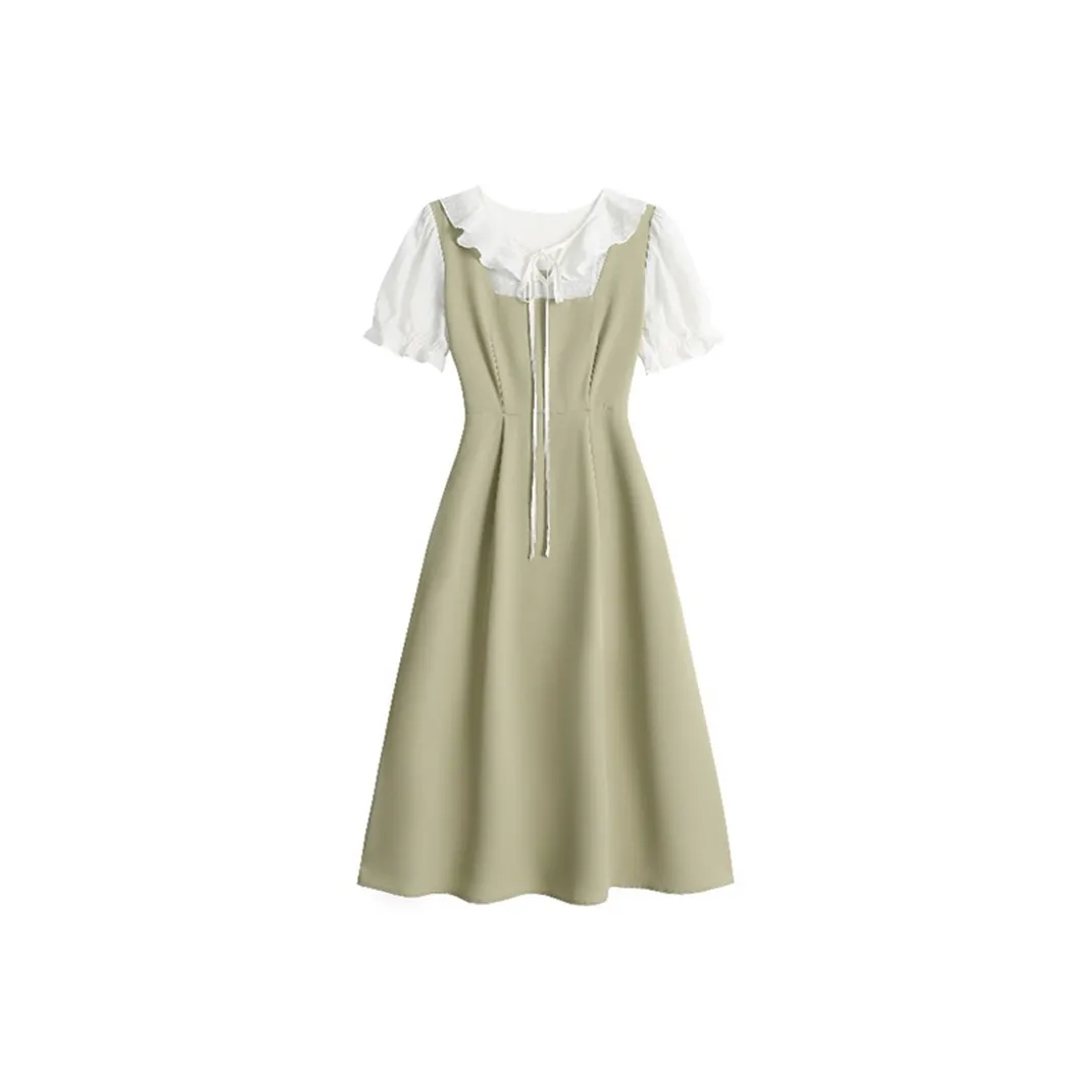 COVT Short Sleeved Dresses Women's Light Green