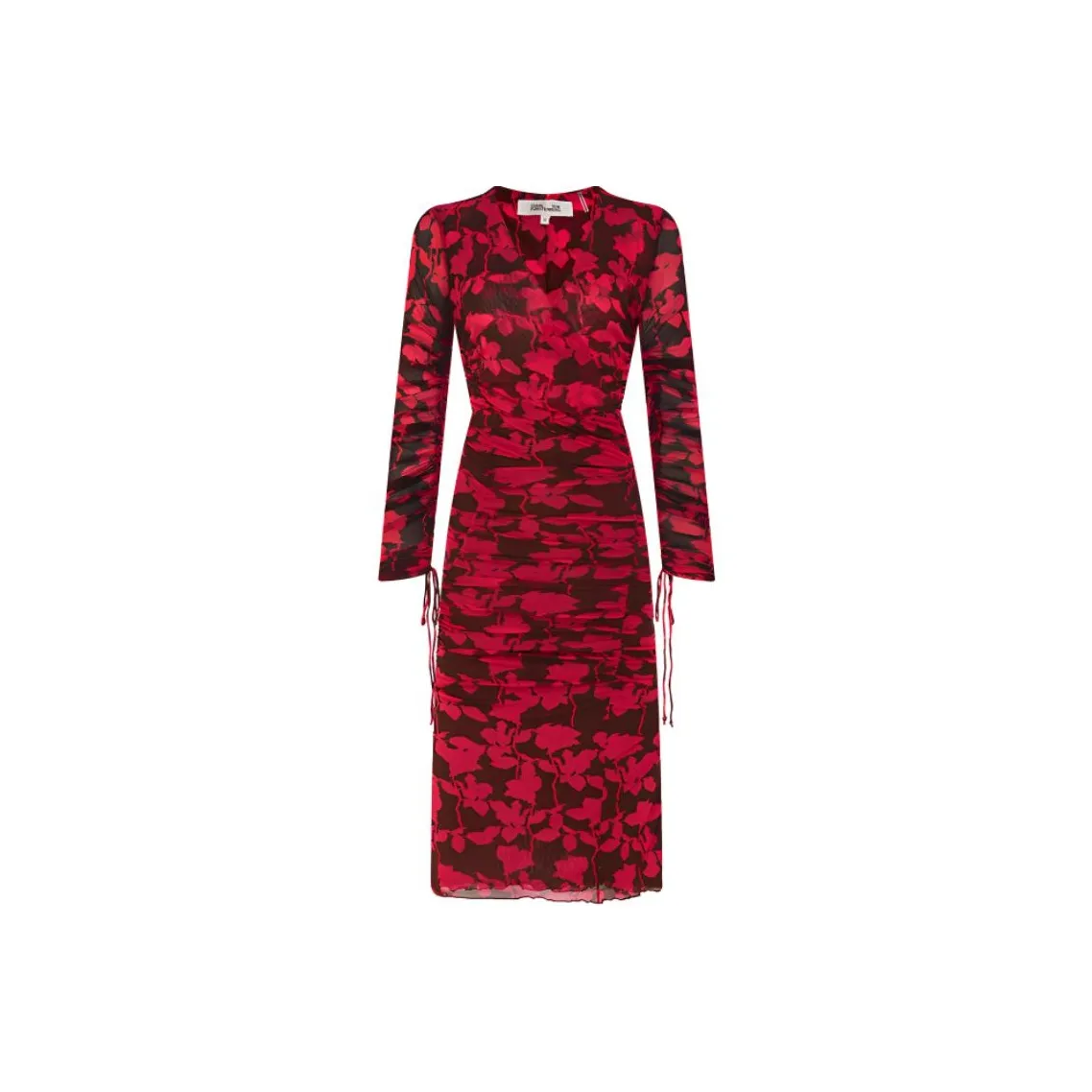 DVF Diane Von Furstenberg Long Sleeved Dress Women's Red