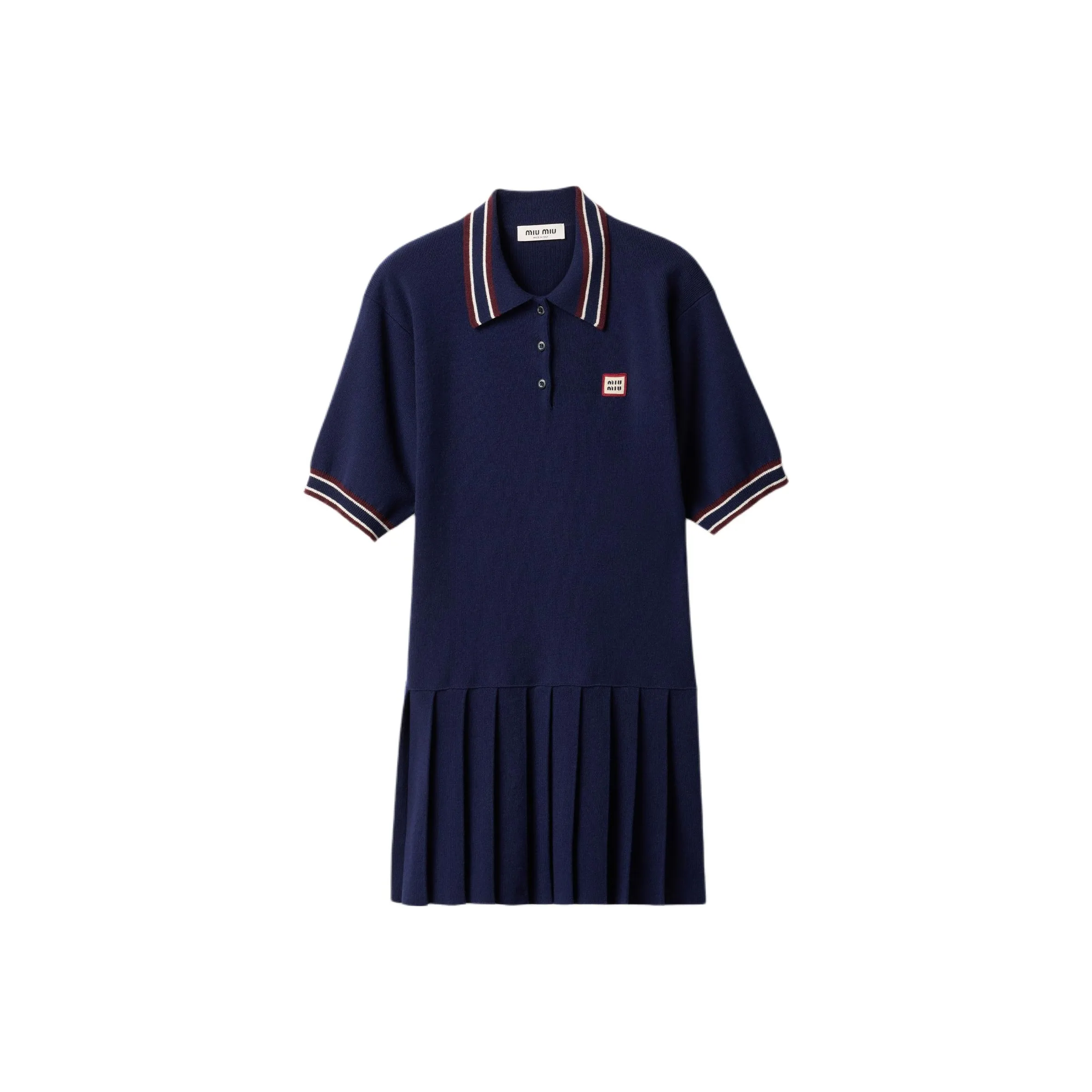 MIU MIU FW24 Short Sleeved Dress Women's Blue