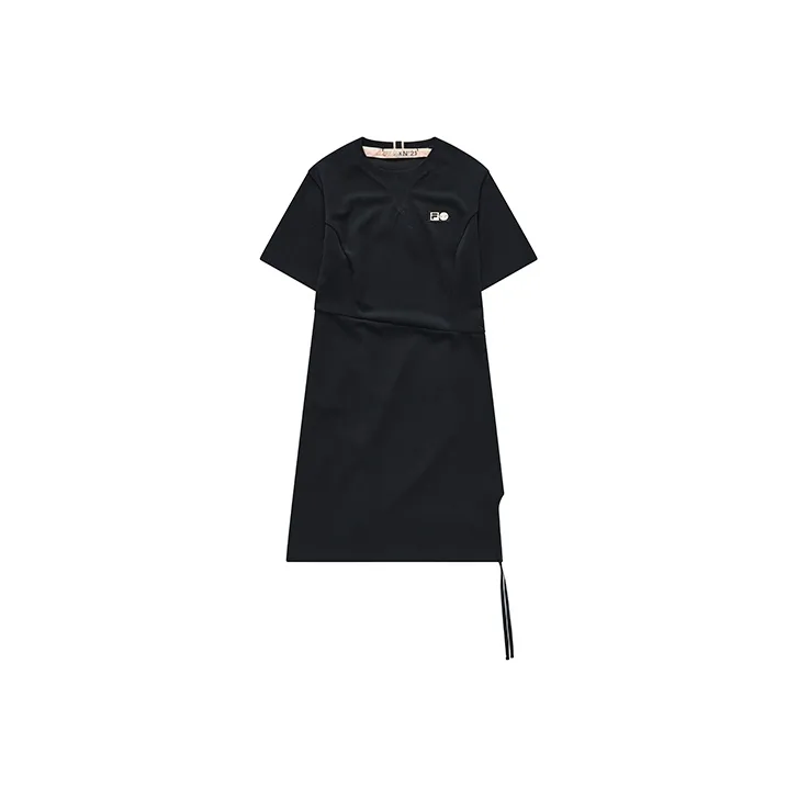 FILA FUSION X N°21 Короткий рукав Платье Женское Темно-черное