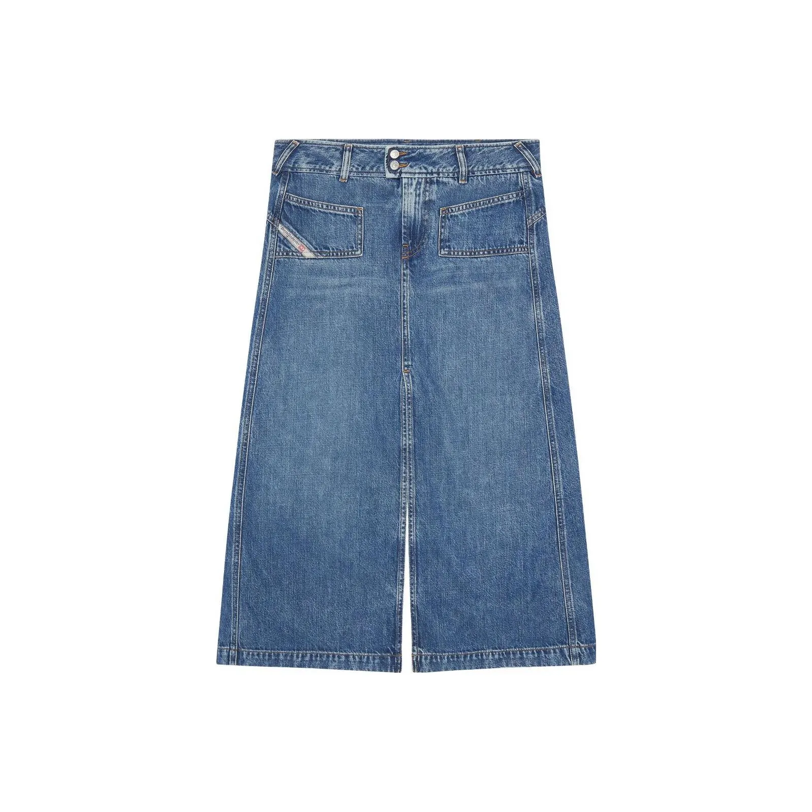 DIESEL Индиго Женские Джинсовые Длинные Юбки