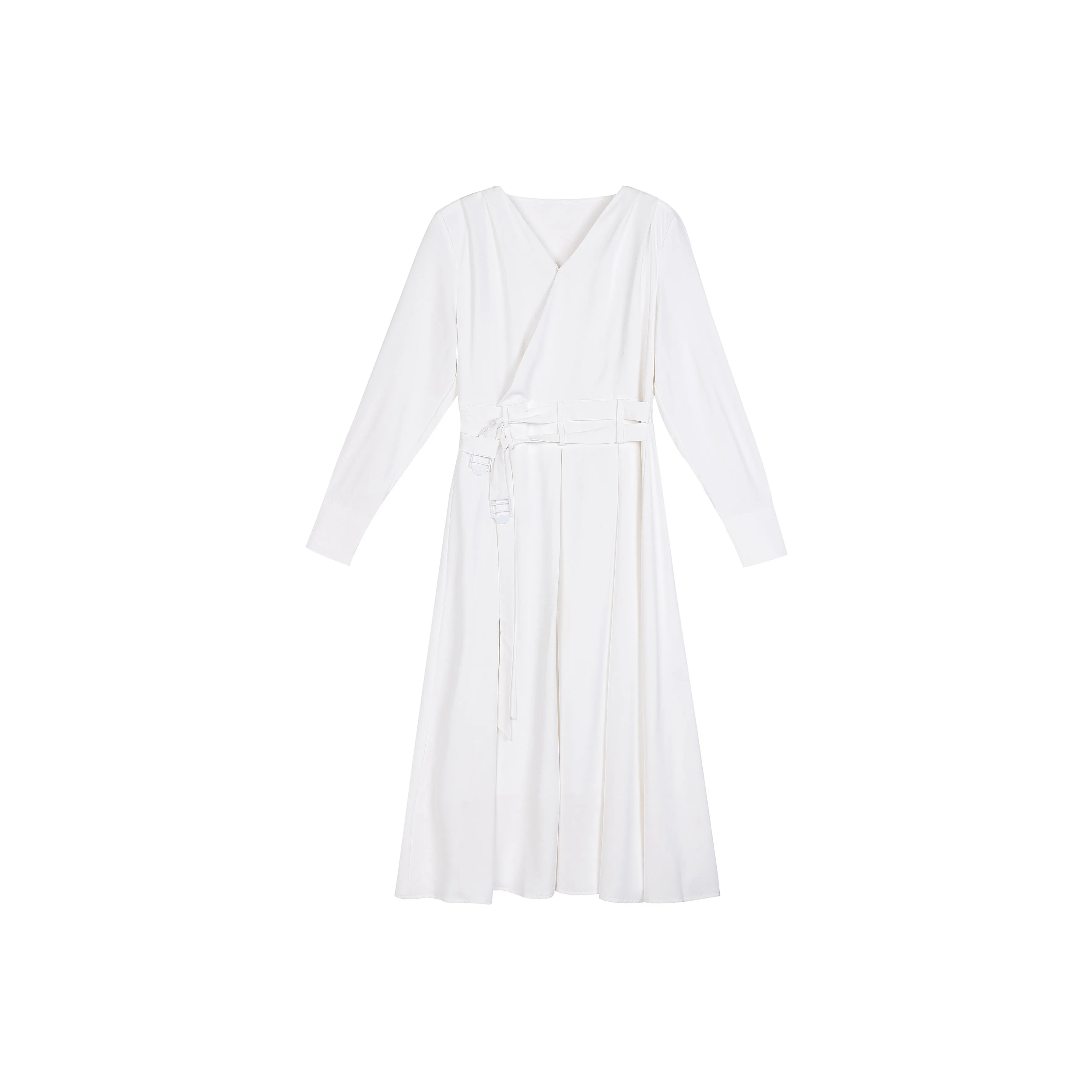 Leather Cat Нерегулярное платье белое