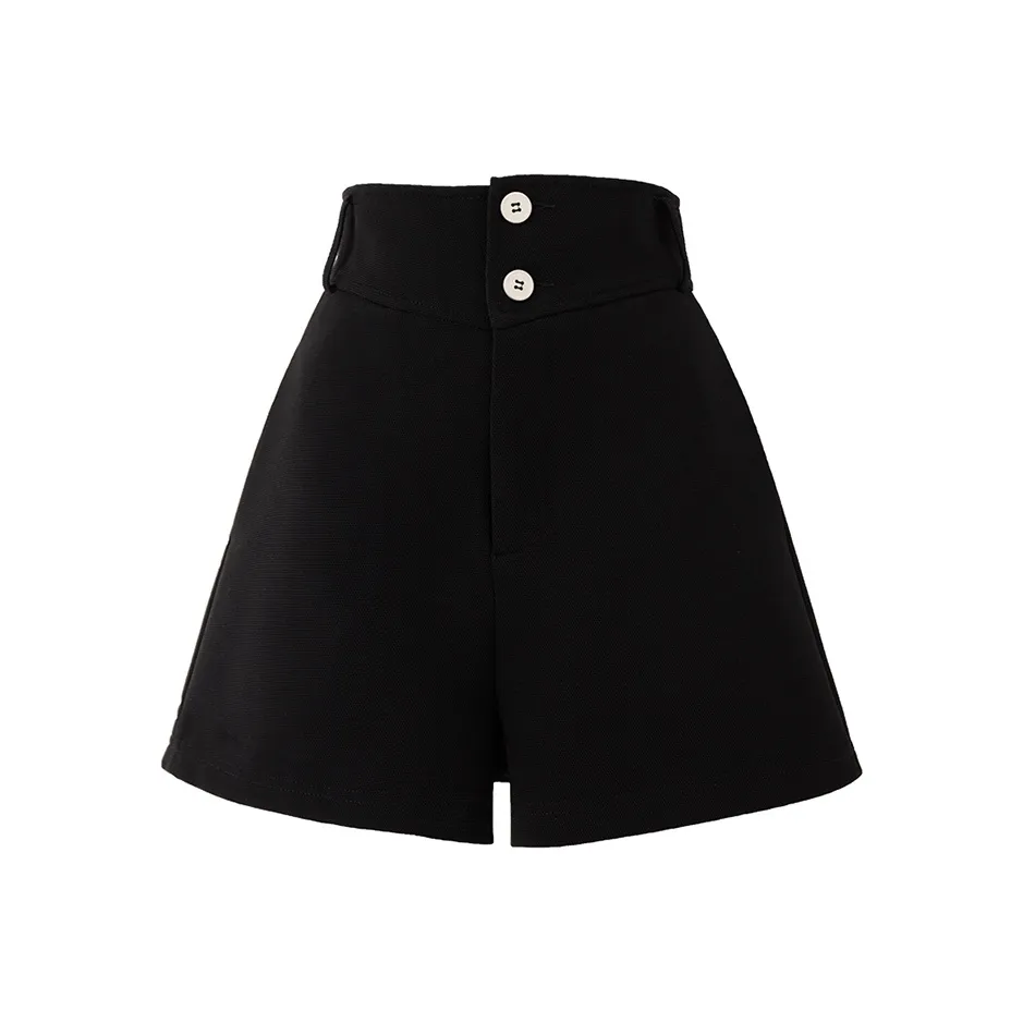 SOON FLOWER Casual Shorts Women's Black